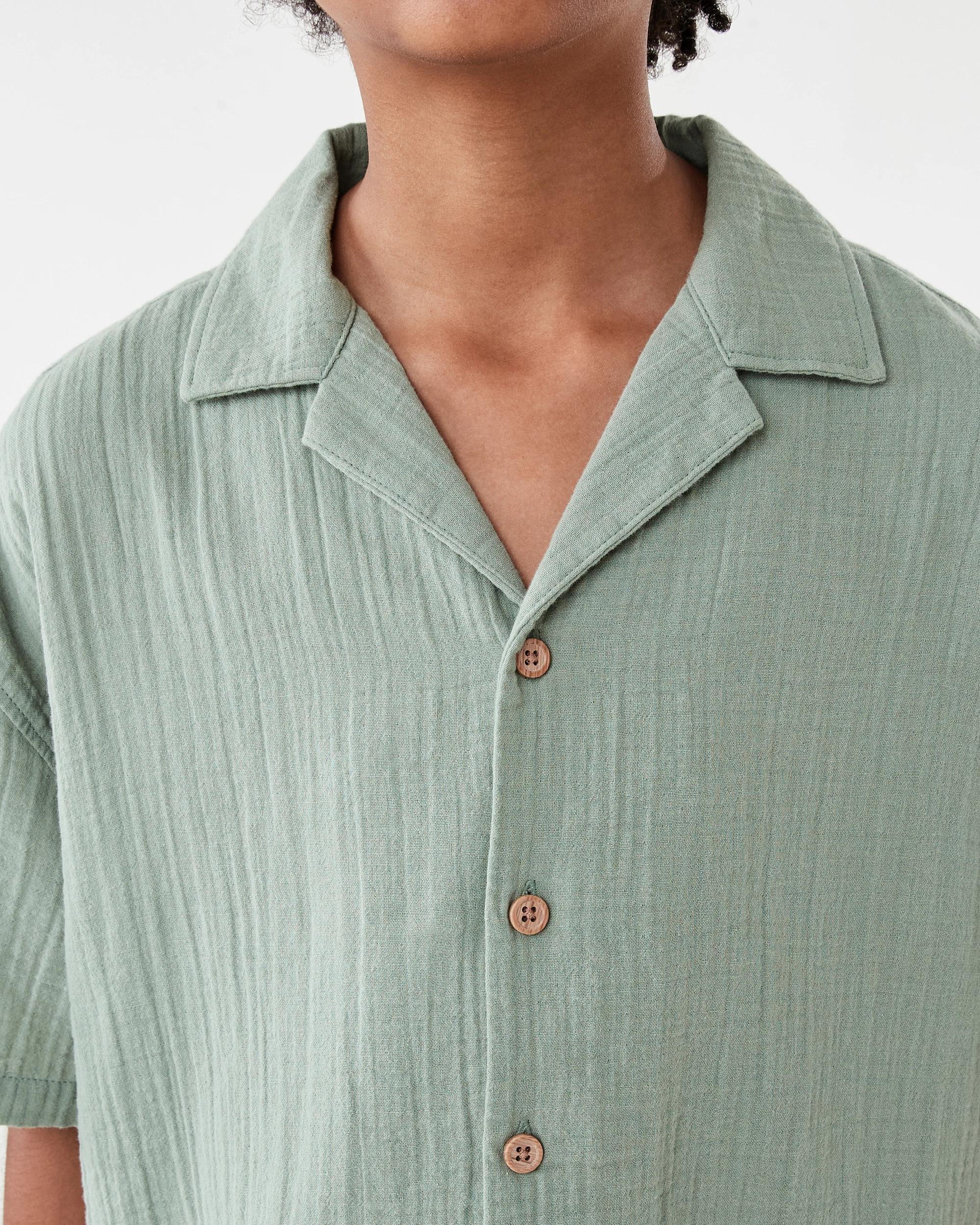 4 Short Sleeve Double Cloth Shirt Lpad Green, 4 of 7