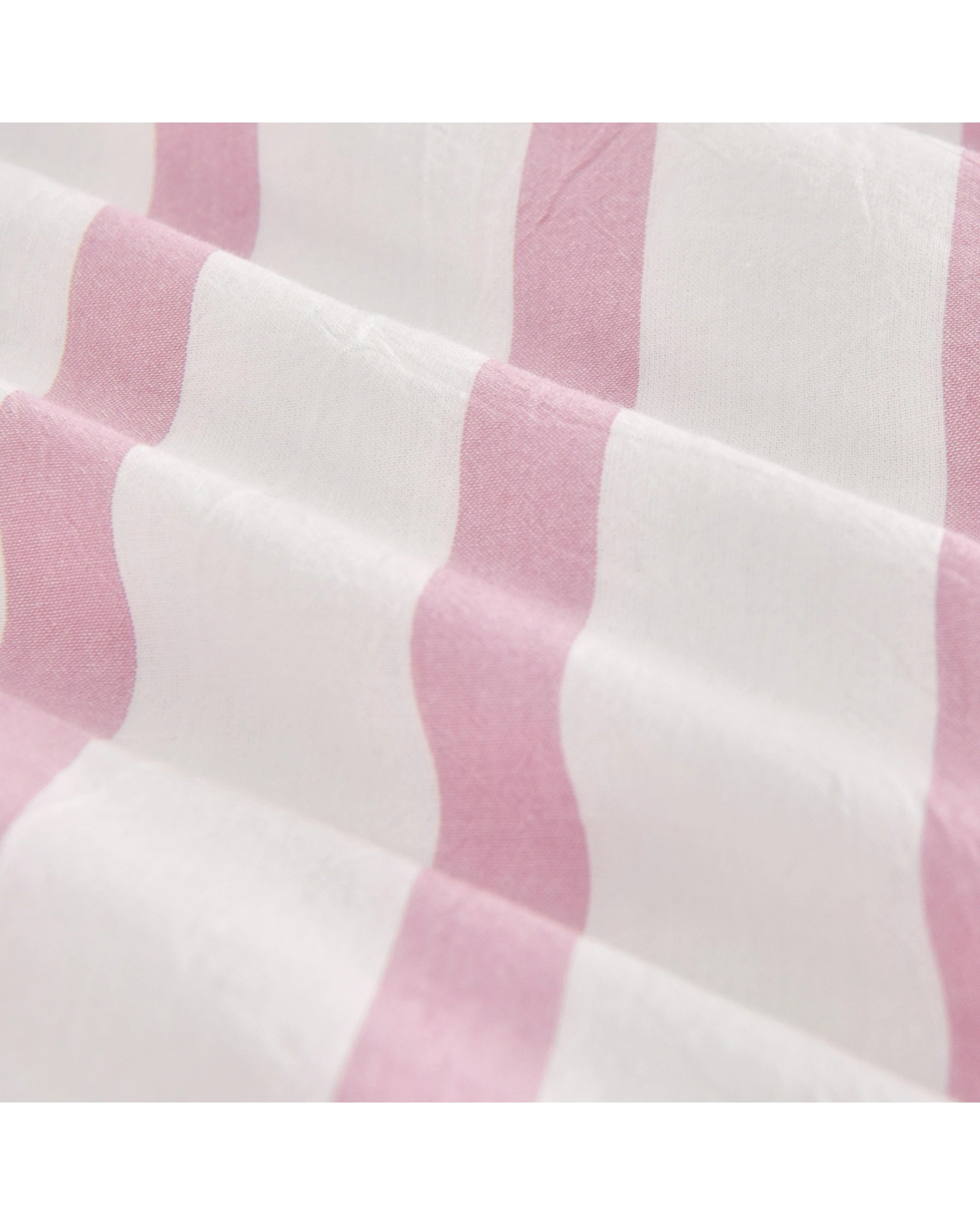 4 Dreamaker Baby Bask Washed Cotton Yarn Dyed Stripe Quilt Cover Set - COT Size - Pink Pearl, 4 of 7