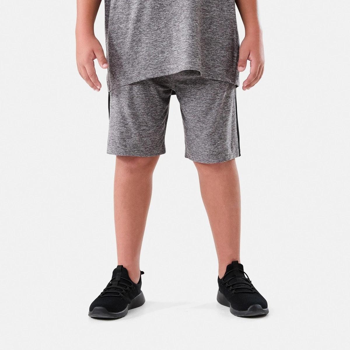 1 Active Kids Knit Shorts TEXTURED SPORT GREY, 1 of 7