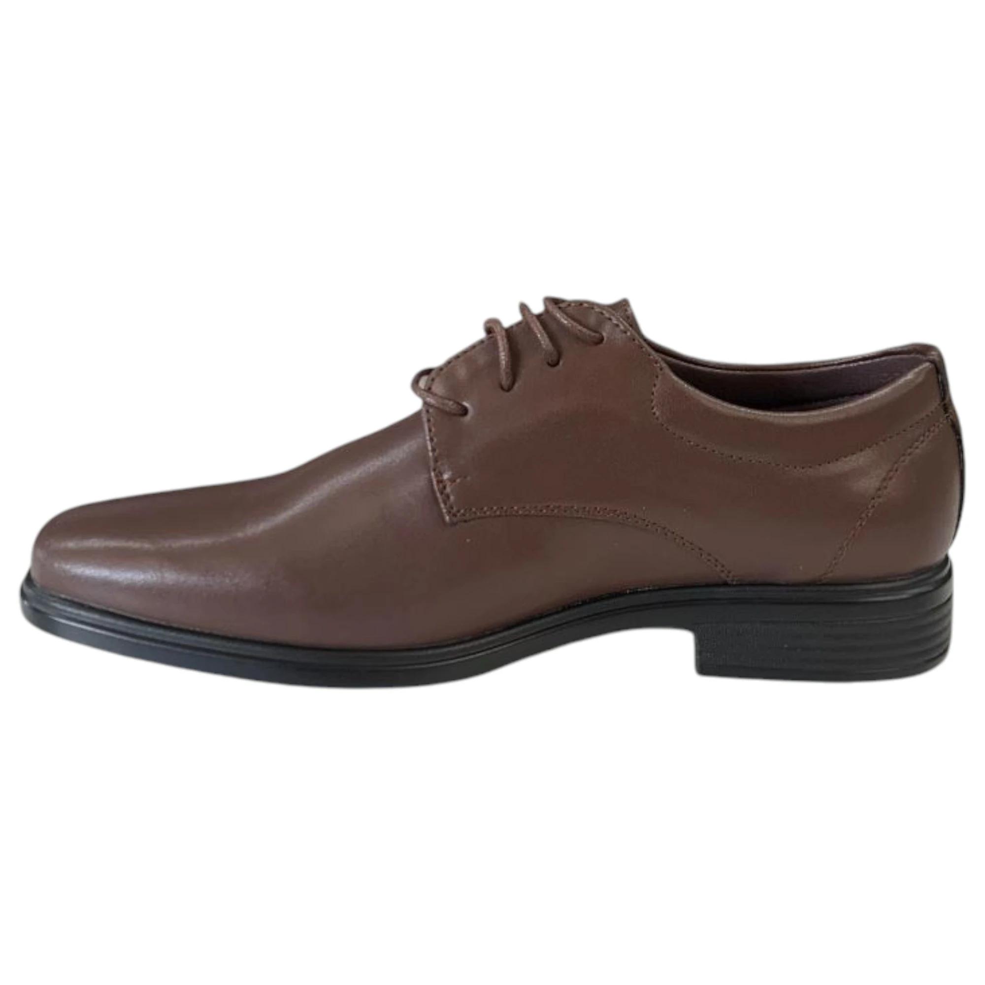 2 Natural Comfort Mens Skyway Work Formal Dress Shoes BROWN, 2 of 6