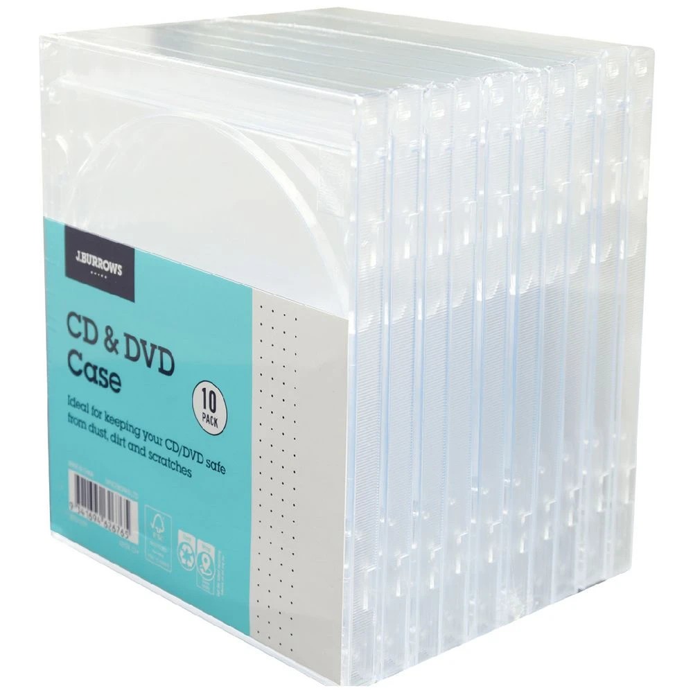 3 J.Burrows Jewel CD Case Clear 10 Pack, 3 of 6