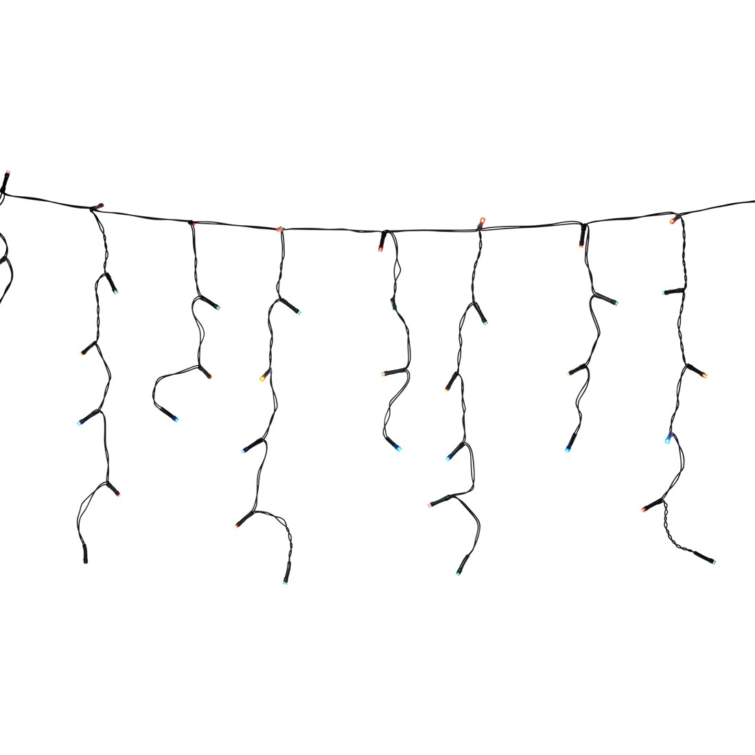 2 Solar Powered 500 LED Multifunction Multi-Coloured Icicle String Lights, 2 of 8