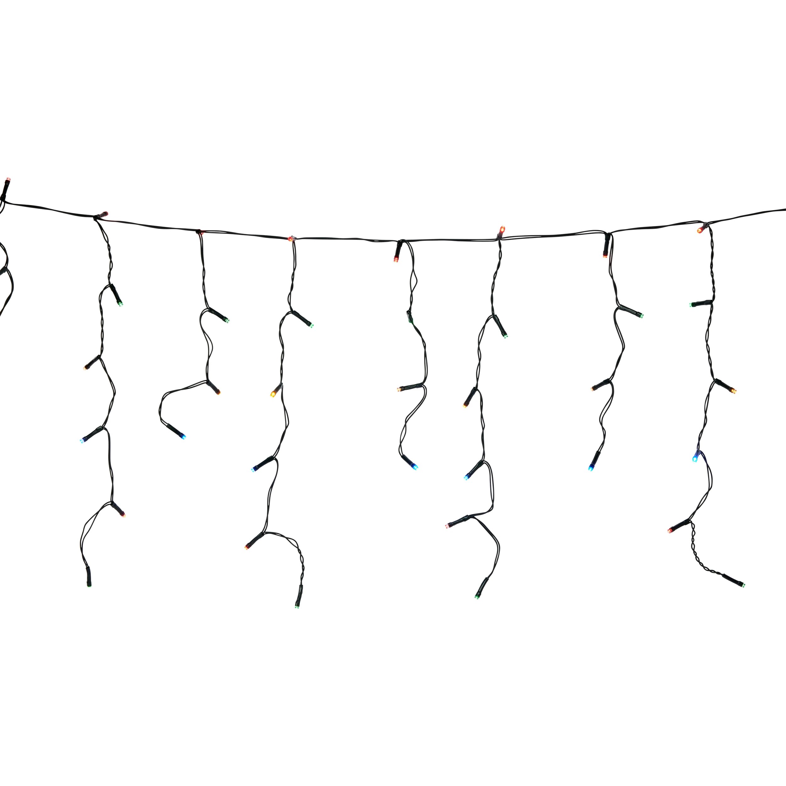 2 Solar Powered 500 LED Multifunction Multi-Coloured Icicle String Lights, 2 of 8