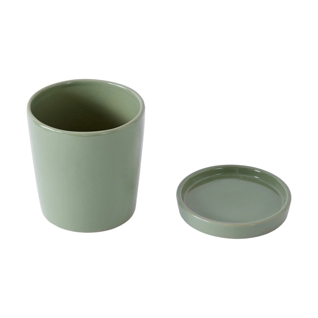 6 Pot with Saucer - Green, 6 of 7