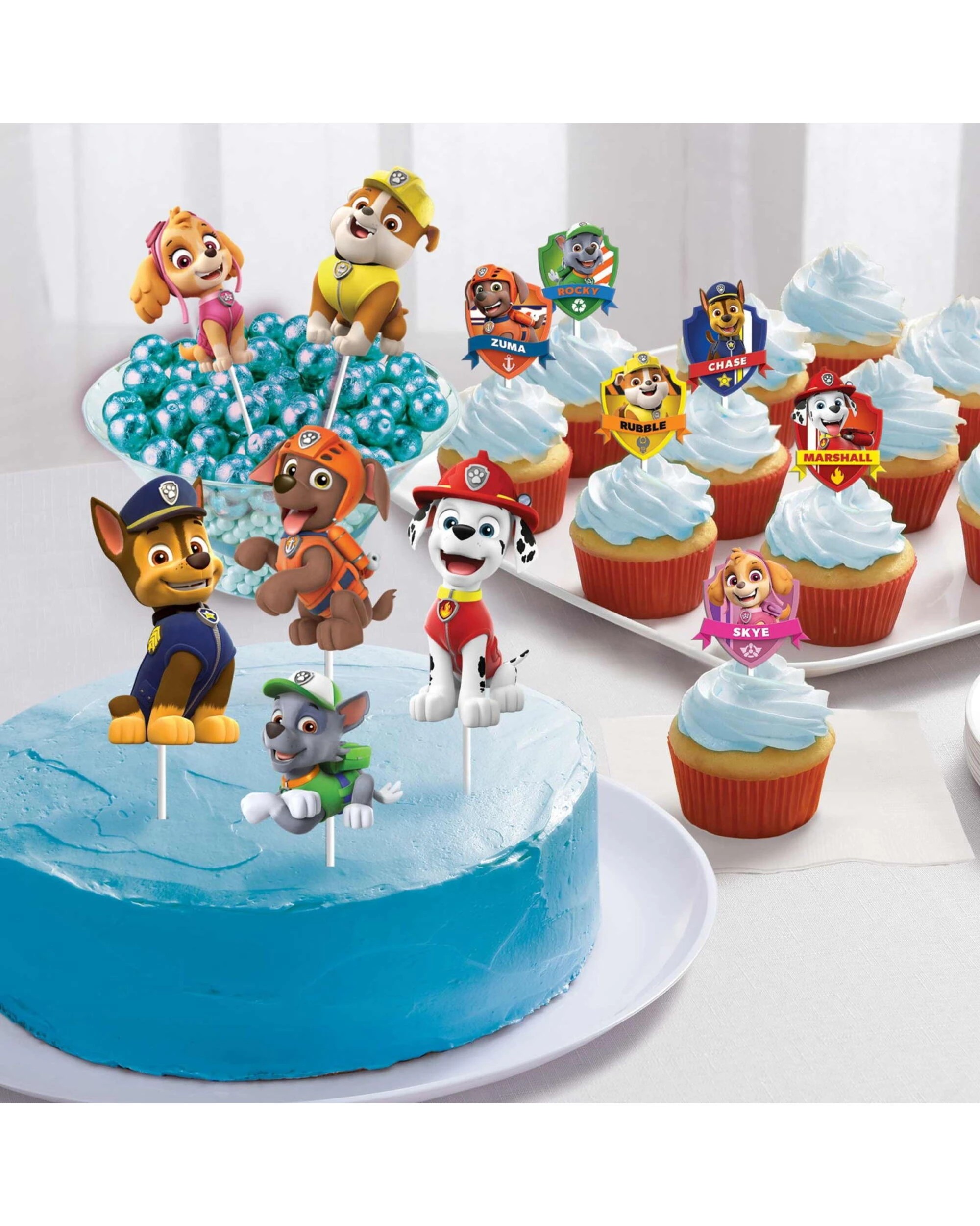 1 PAW Patrol Paw Patrol Cake Topper Kit Pack of 12 - Multi, 1 of 1