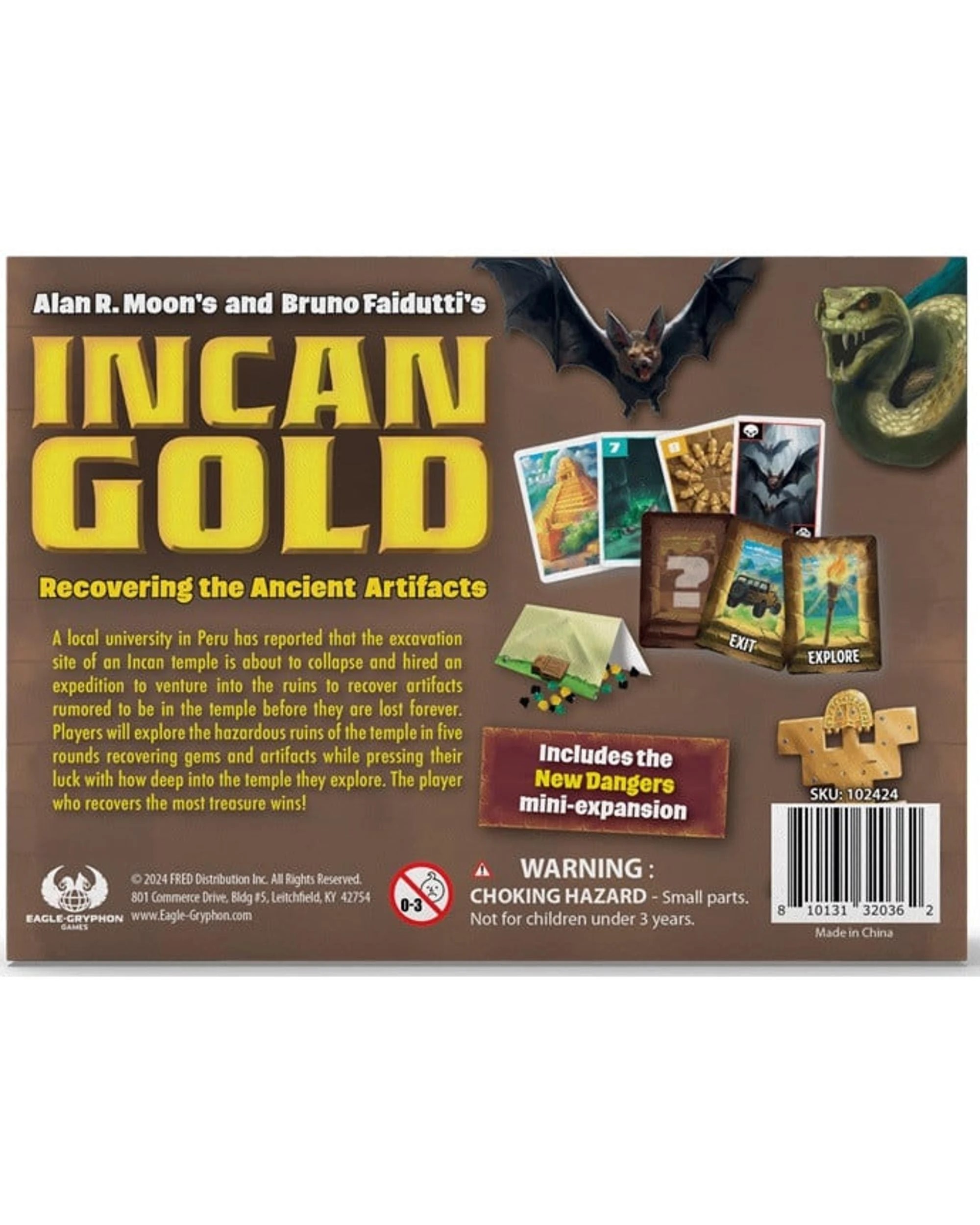 3 Incan Gold New Edition with New Dangers Expansion Card Game, 3 of 3