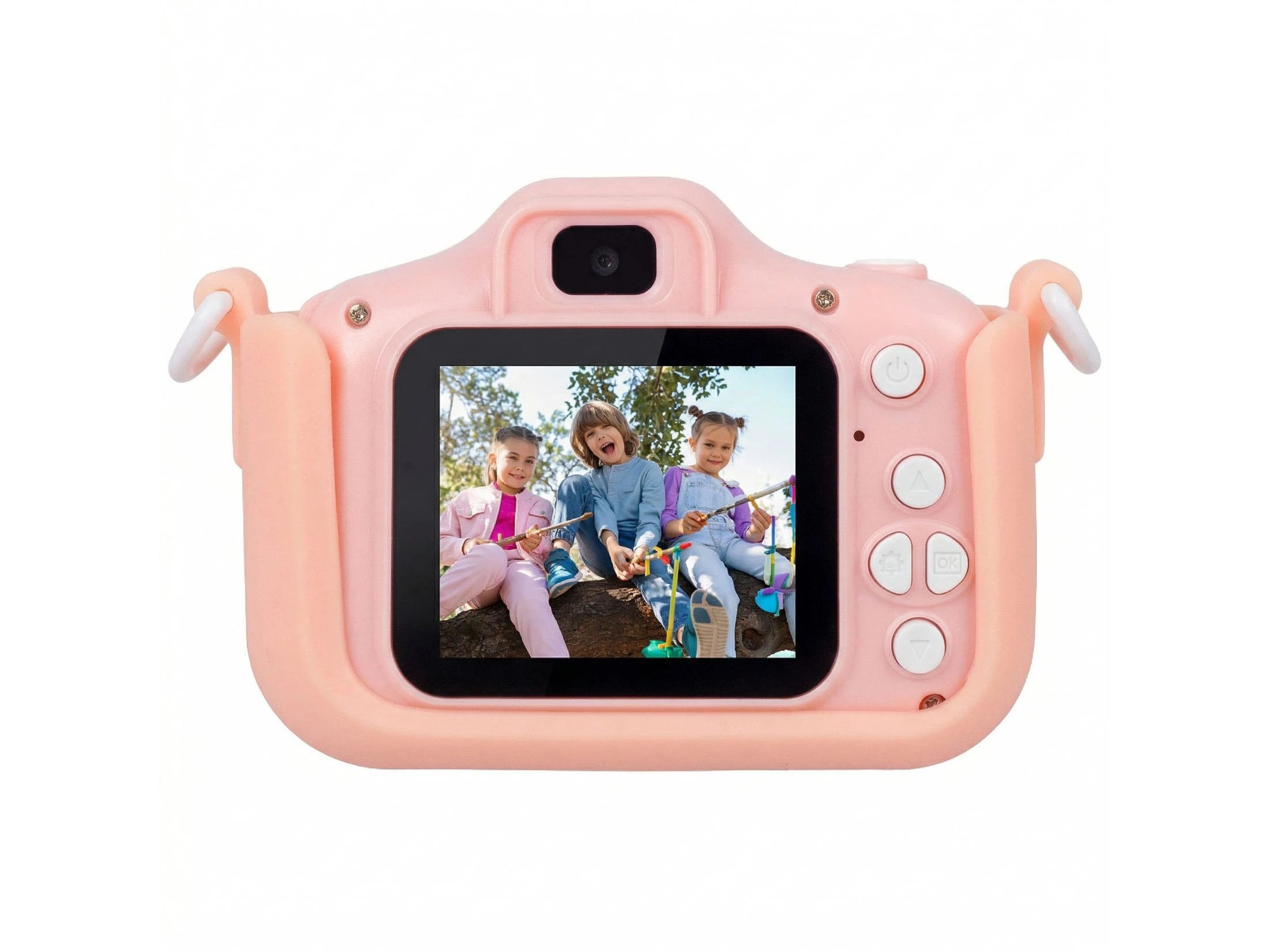 2 Lenoxx Kids Digital Dual Lens Camera, 4x Zoom and HD Video Recording, Pink, 2 of 3