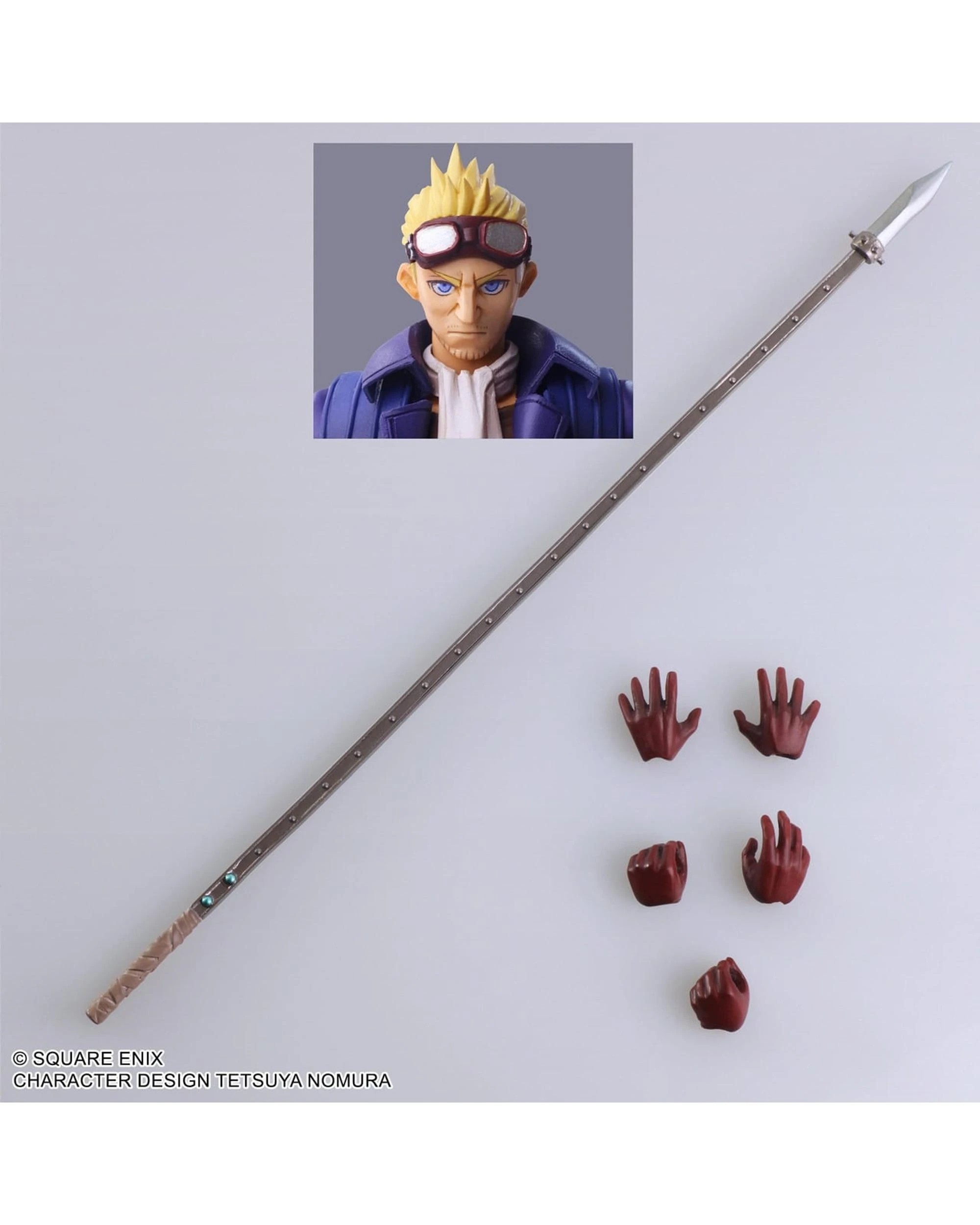 9 Final Fantasy VII Cid Highwind Bring Arts 6 inch Action Figure, 9 of 10