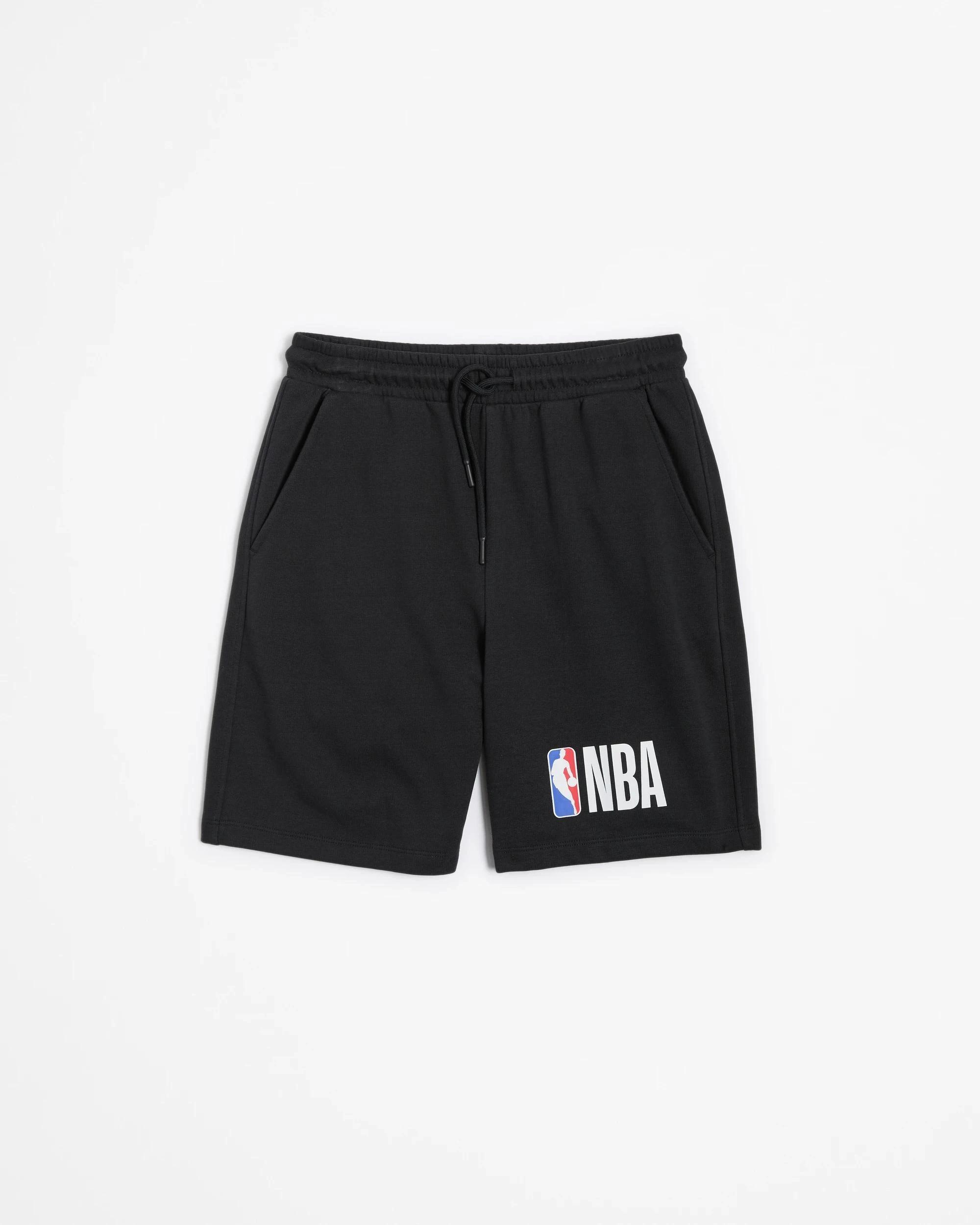 1 Australian Cotton Blend NBA Casual Shorts BLACK, 1 of 3