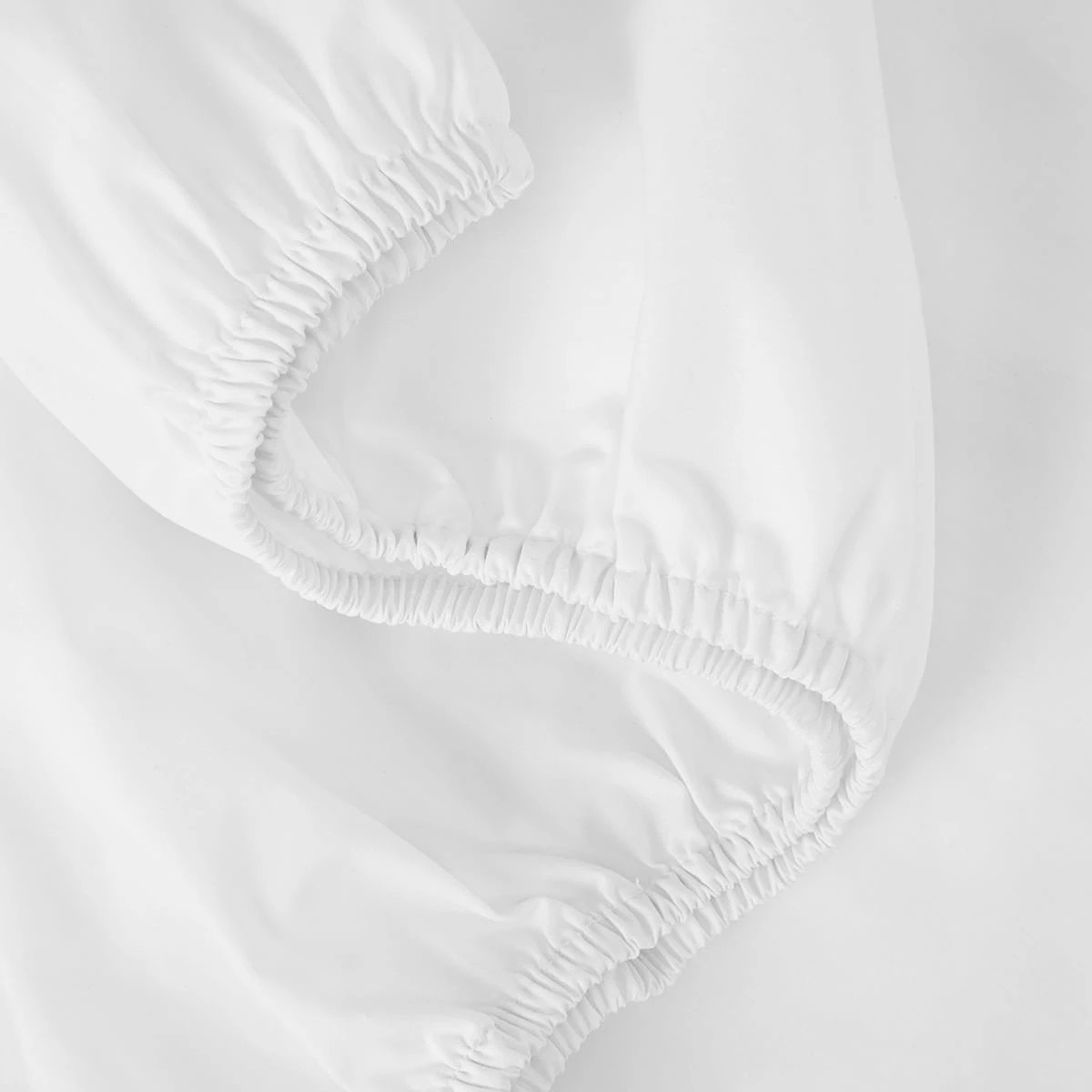 3 250 Thread Count Cotton Rich Fitted Sheet - Single Bed, White, 3 of 3