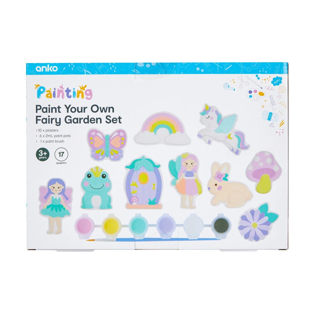 10 17 Piece Paint Your Own Fairy Garden Set, 10 of 10