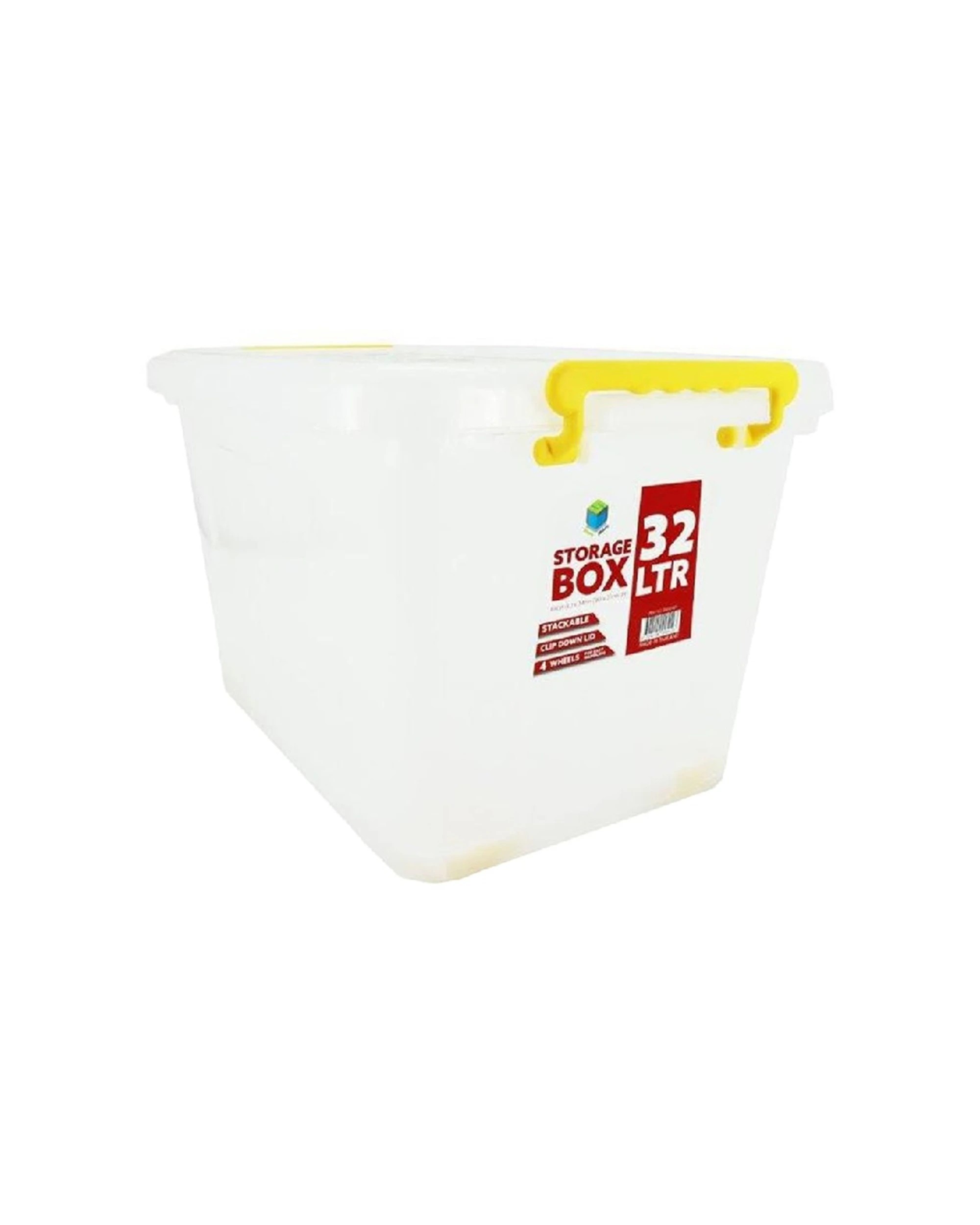 1 Brazco Plastic Storage Container Box 32L With Lid Handles 44x34x27cm - Multi, 1 of 1
