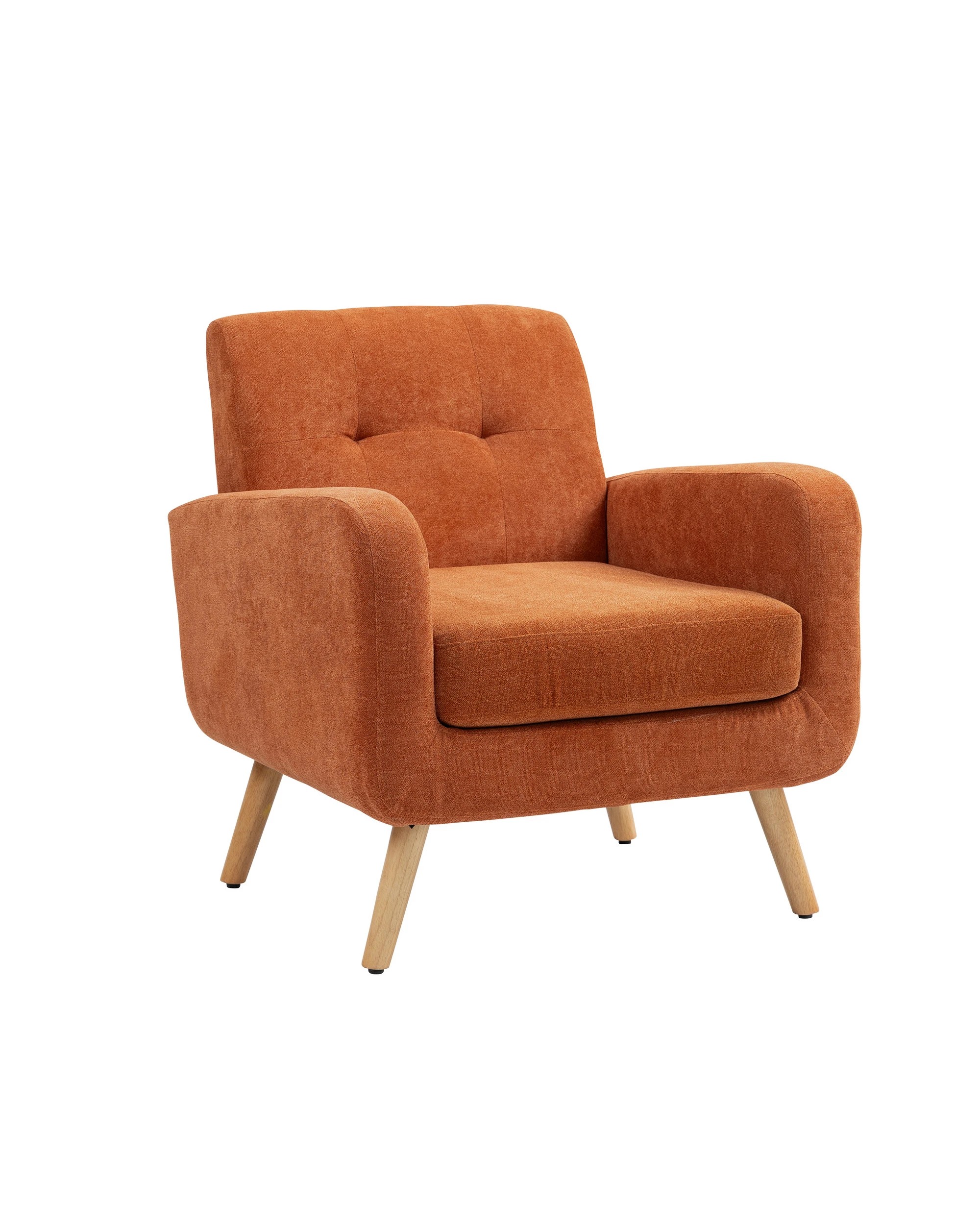 5 IHOMDEC Upholstered Tub Armchair - Orange - Orange, 5 of 10