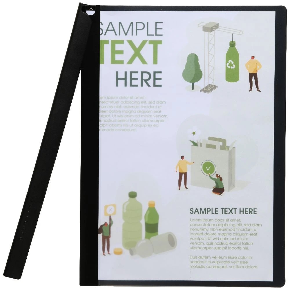 2 J.Burrows A4 Clamp File Black, 2 of 3