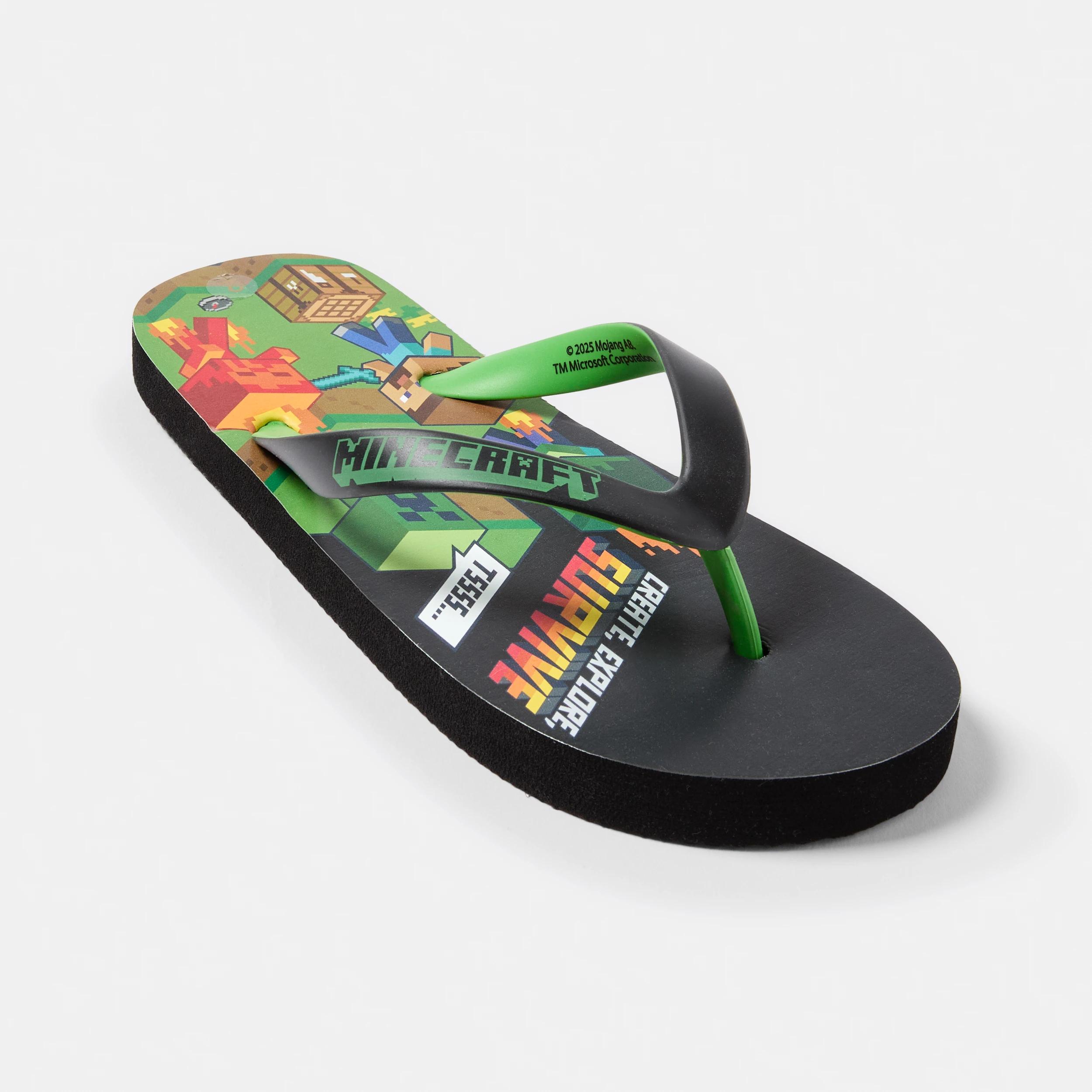 2 Senior Minecraft License Thongs MINECRAFT TH PR BLK, 2 of 5