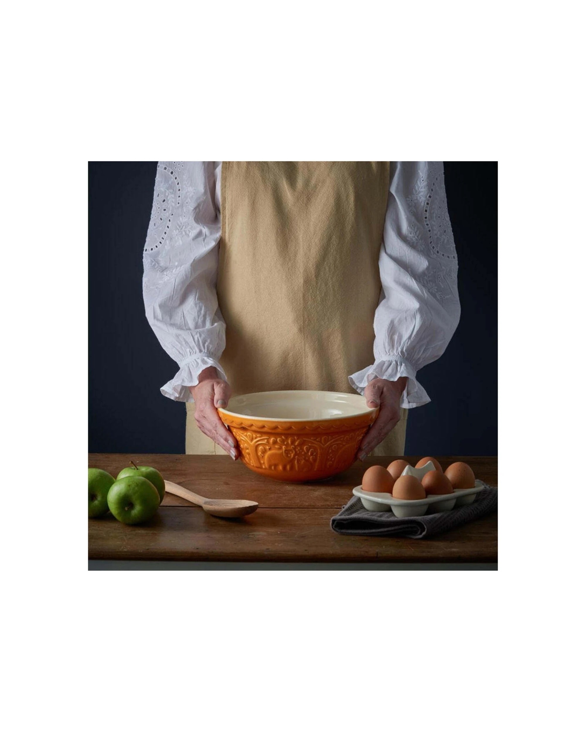 3 Mason Cash In The Forest Food Mixing Bowl 24cm Earthenware Microwave Safe - Orange, 3 of 4