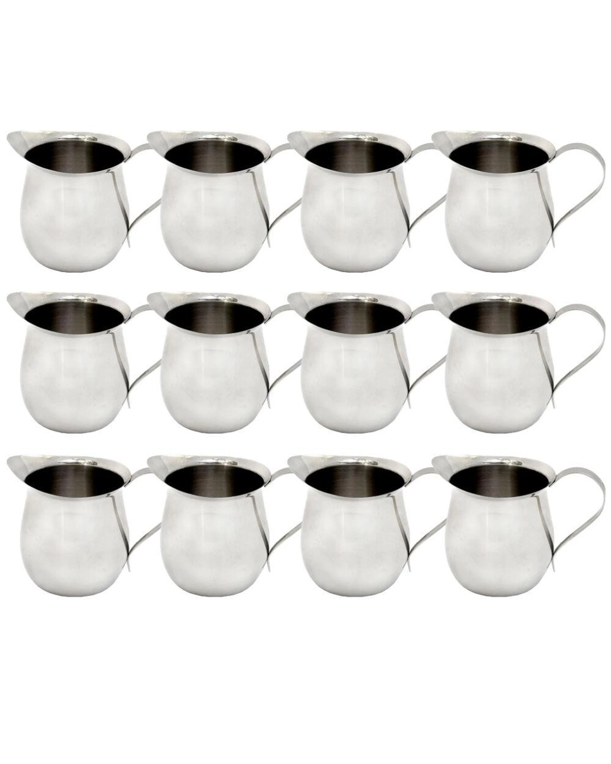 1 Trenton Bell Shape Stainless Steel Creamer 225ml Set of 12 - Silver, 1 of 2