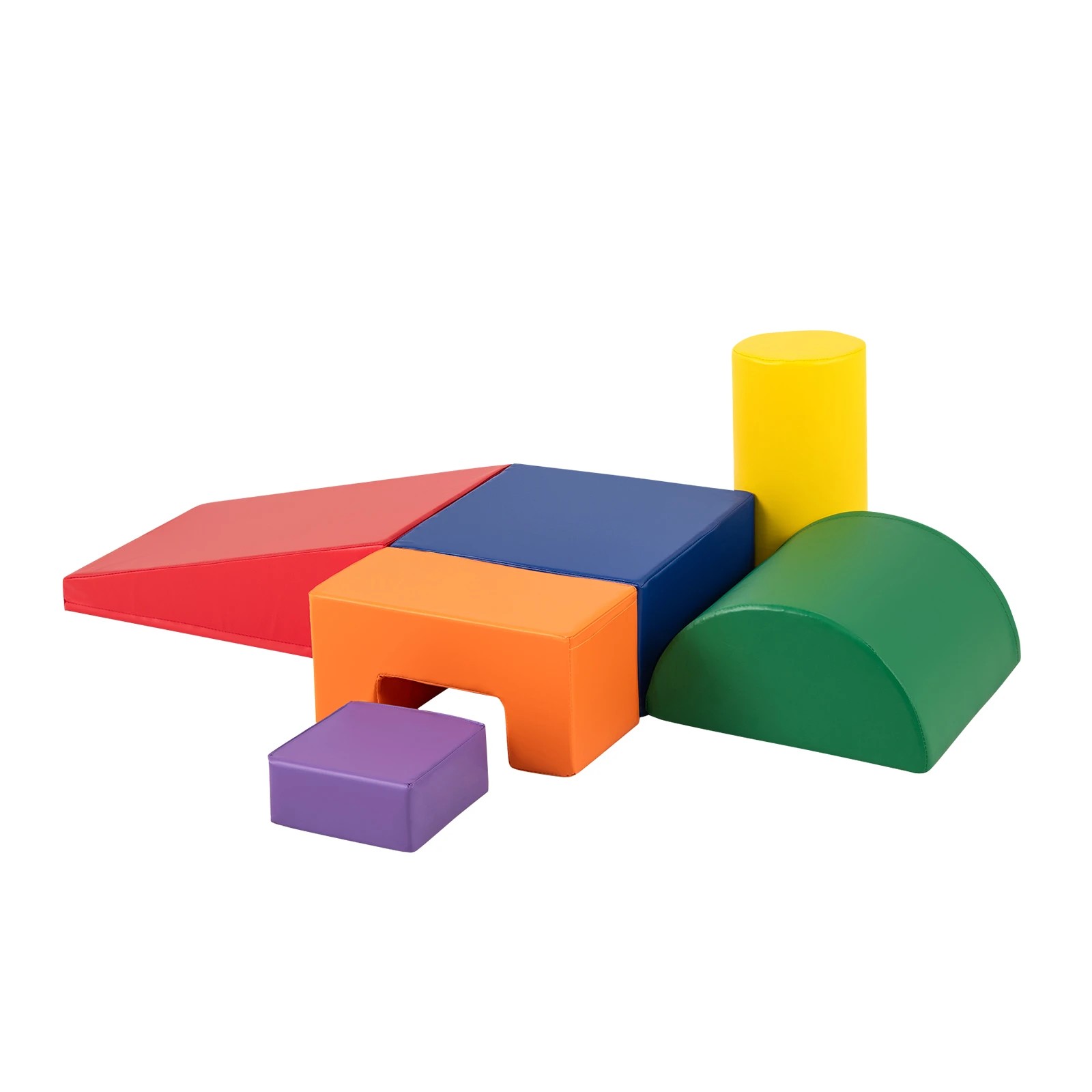 1 Costway 6PCS Foam Climbing Blocks Climb & Crawl Activity Playset - Multi, 1 of 1