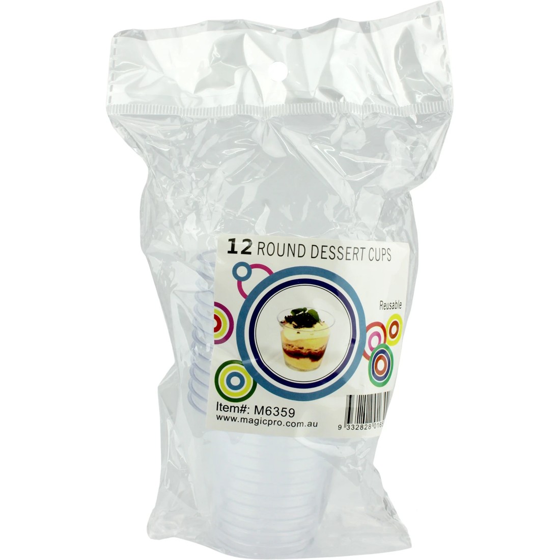 2 Magic Pro Clear Mini Plastic Round Dessert Cups 125ml (Pack of 12), 2 of 3
