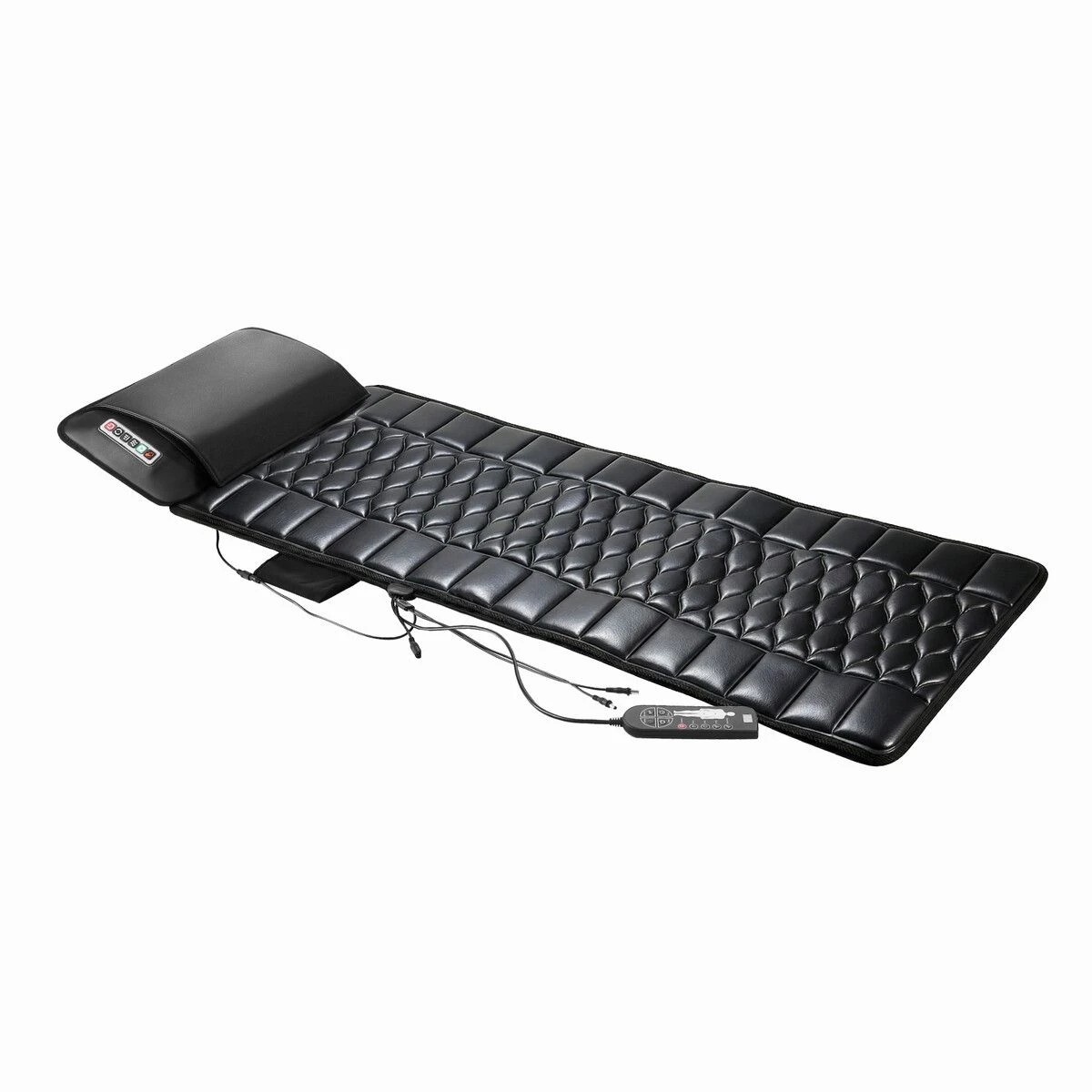 1 HOMASA Heated Vibration Massage Mat Full Body Shiatsu Neck Back Massager, 1 of 7