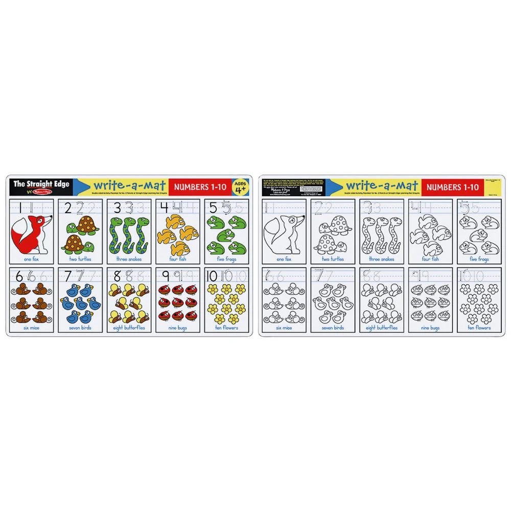 1 Melissa & Doug Write-A-Mat Numbers 1-10, 1 of 1