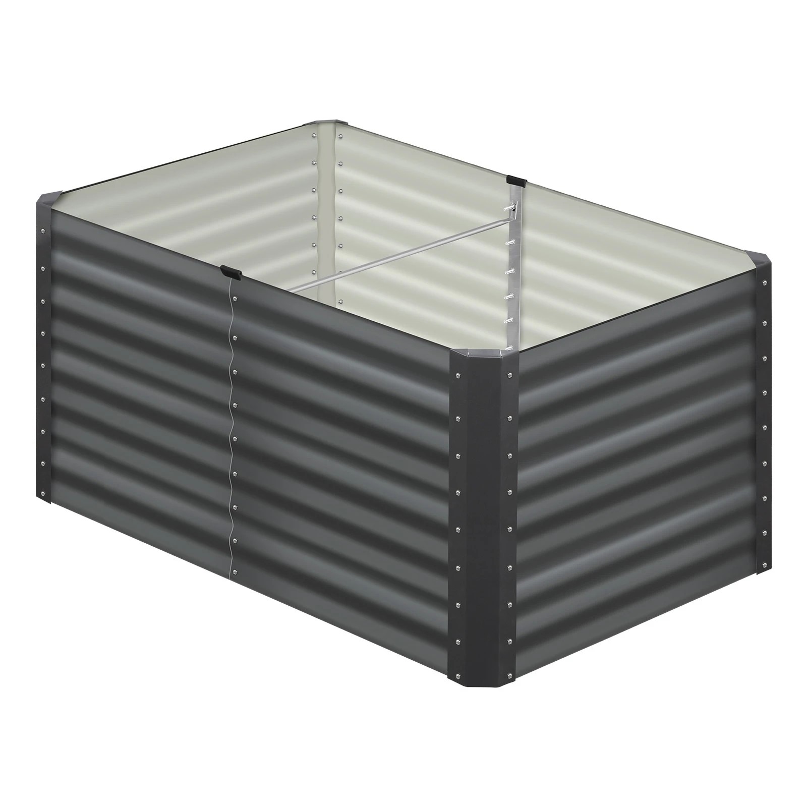 1 Livsip Garden Bed Kits Raised Vegetable Planter Galvanised Steel 240x80x73CM - Grey, 1 of 8