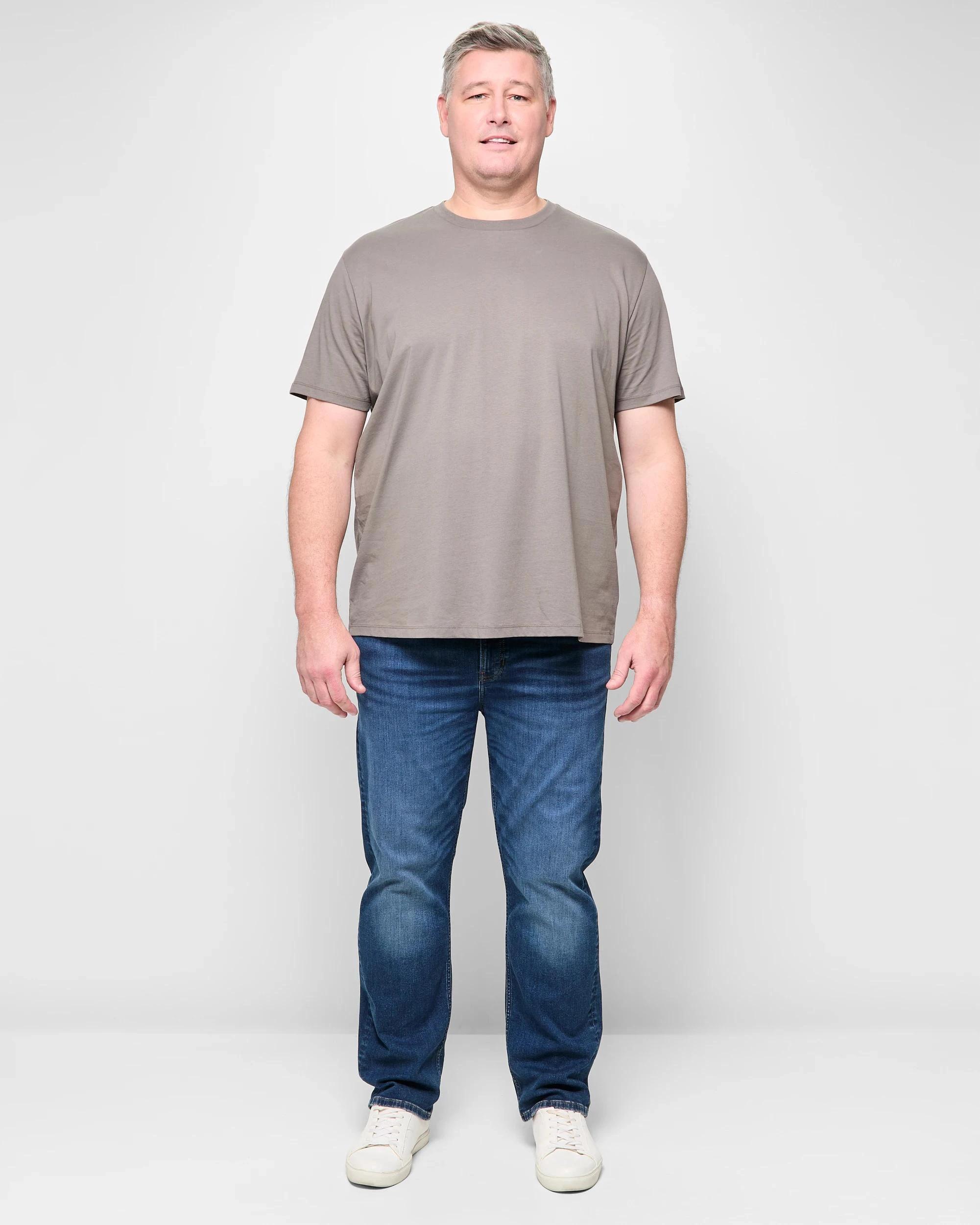 2 Target Man Plus Plus Size Australian Cotton Crew T-Shirt MUSHROOM, 2 of 5