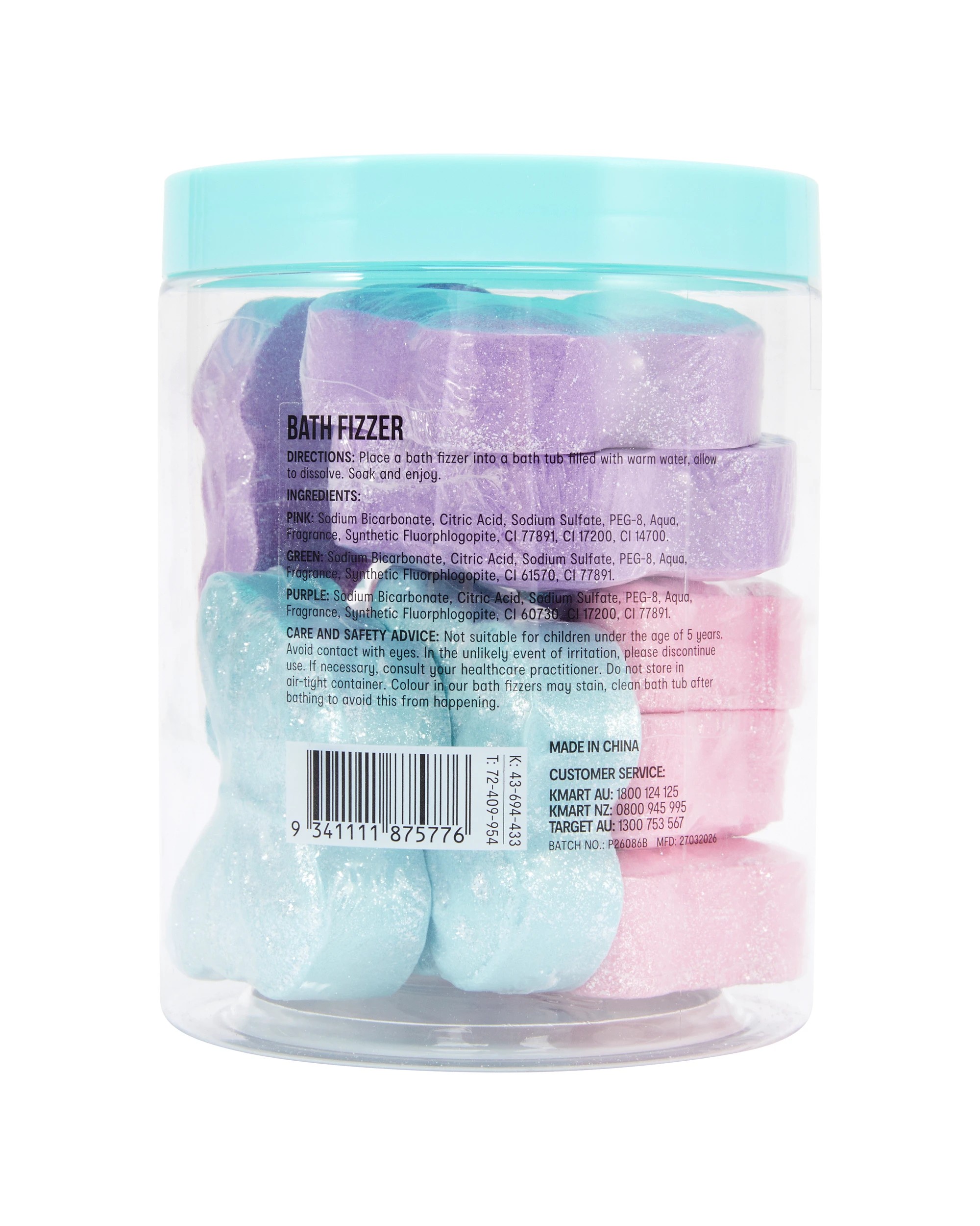 4 OXX Beauty 9 Pack Multi Bath Fizzer - Berry Scented, 4 of 4