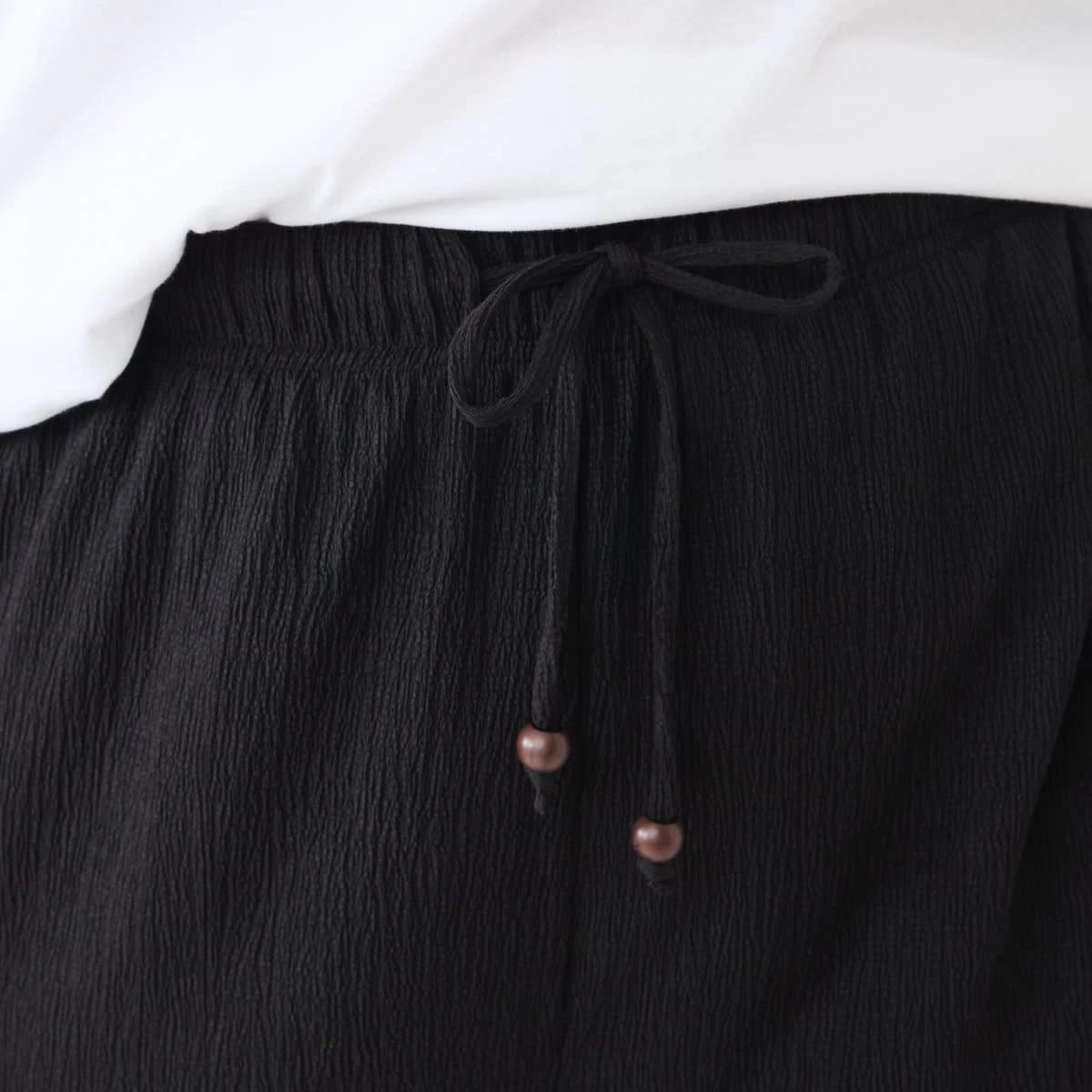 4 Curve Textured Knit Pants Black, 4 of 5