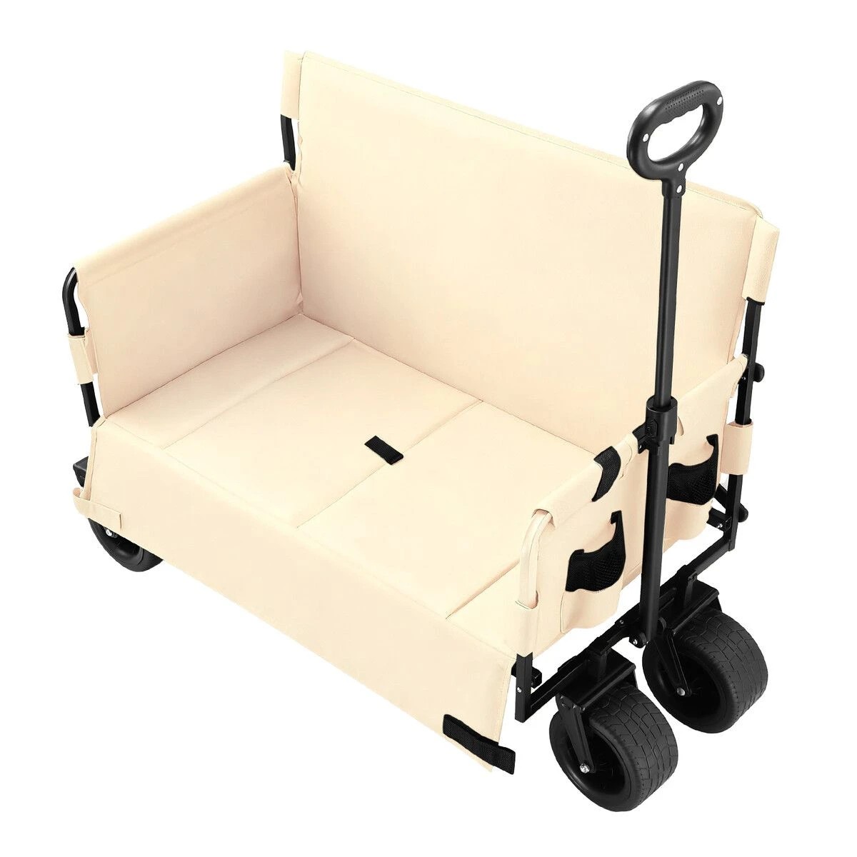 2 Ausway Foldable Beach Trolley Cart Wagon Utility Trailer Garden, 2 of 6