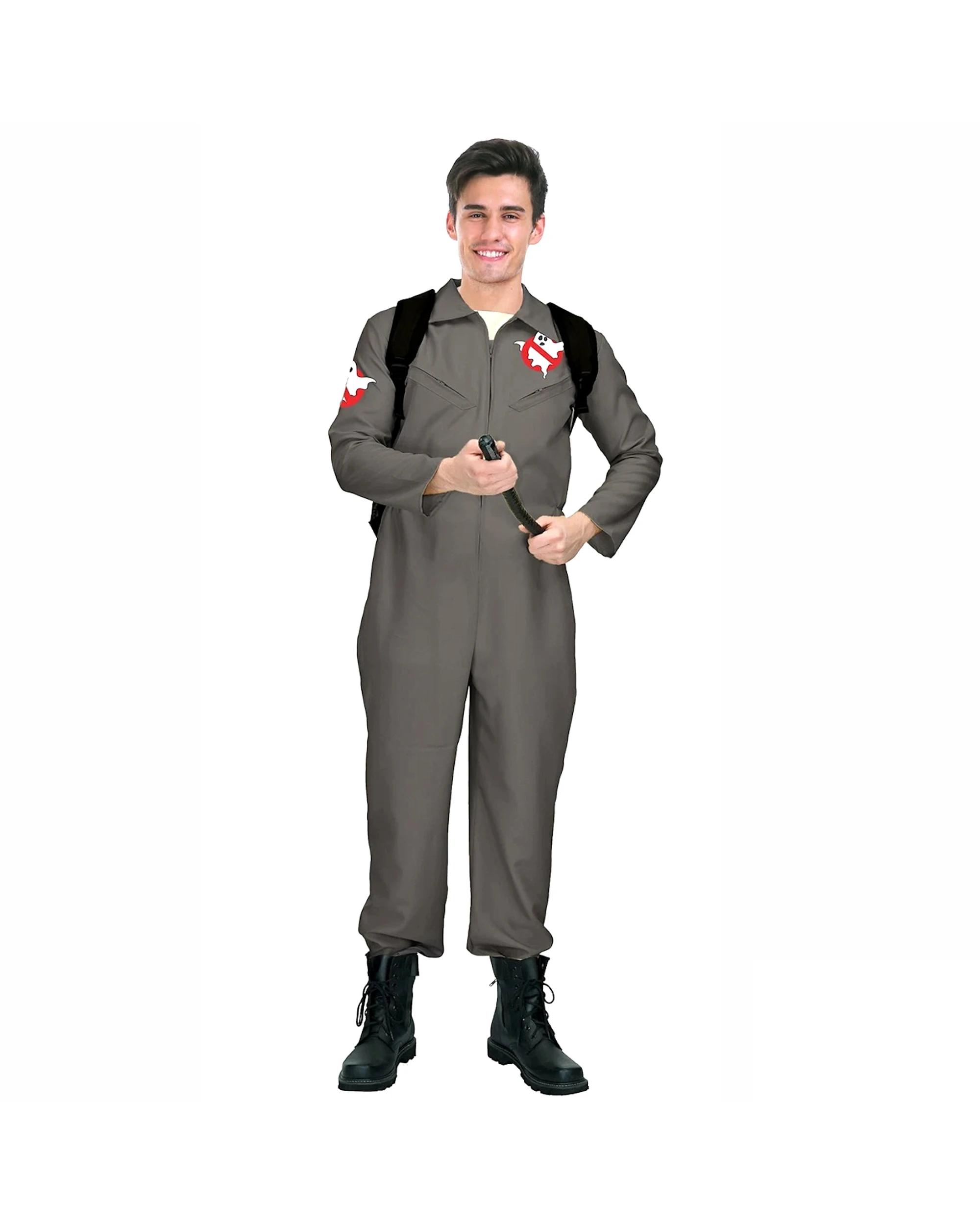 1 JD Party Men's Ghost Fighter Costume GREY, 1 of 5