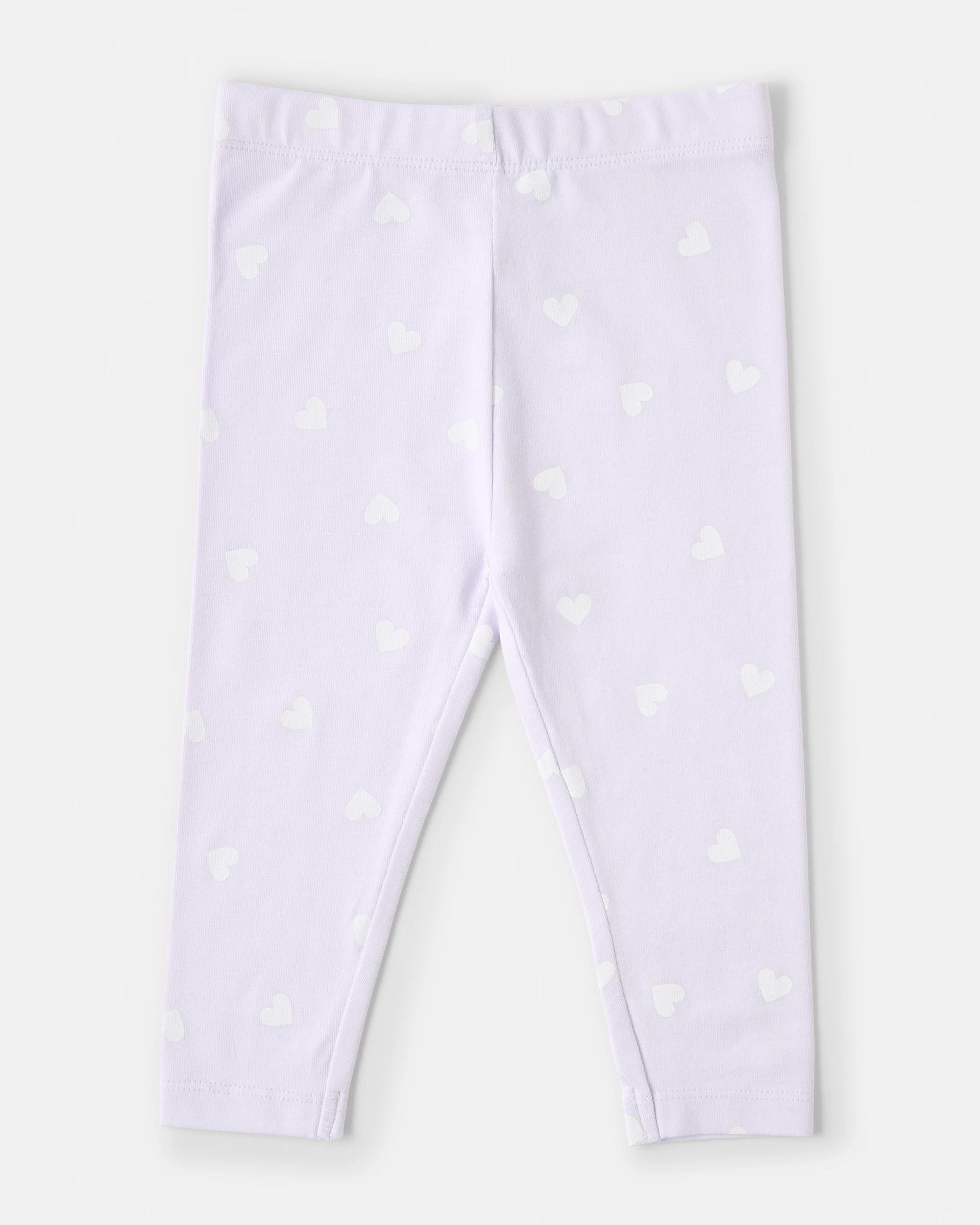 5 3 Pack Cotton Leggings Purp Heart, 5 of 8