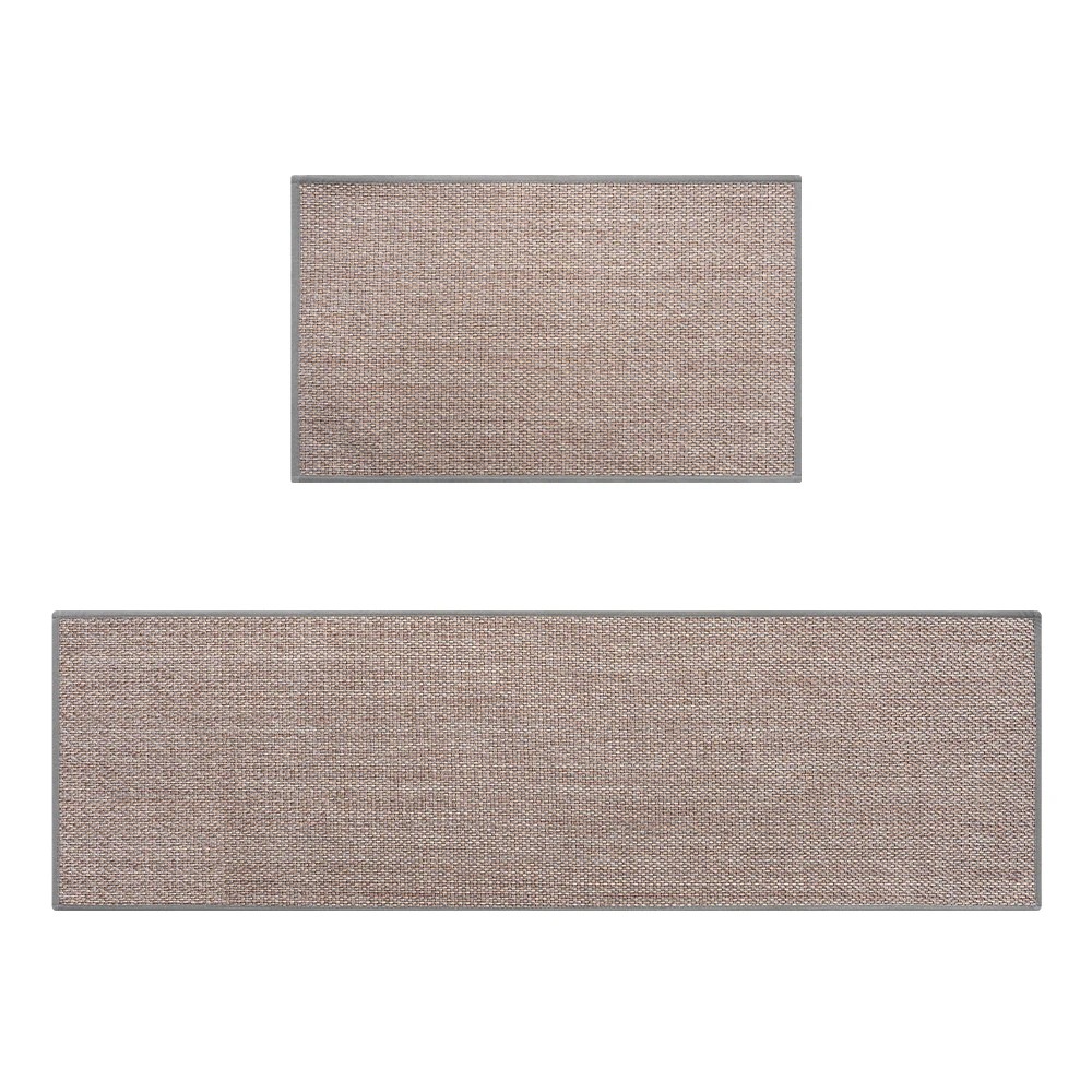 1 ZUNI 2PCS Kitchen Mats Non Slip Anti Fatigue Door Rugs Floor Mat - Grey, 1 of 3