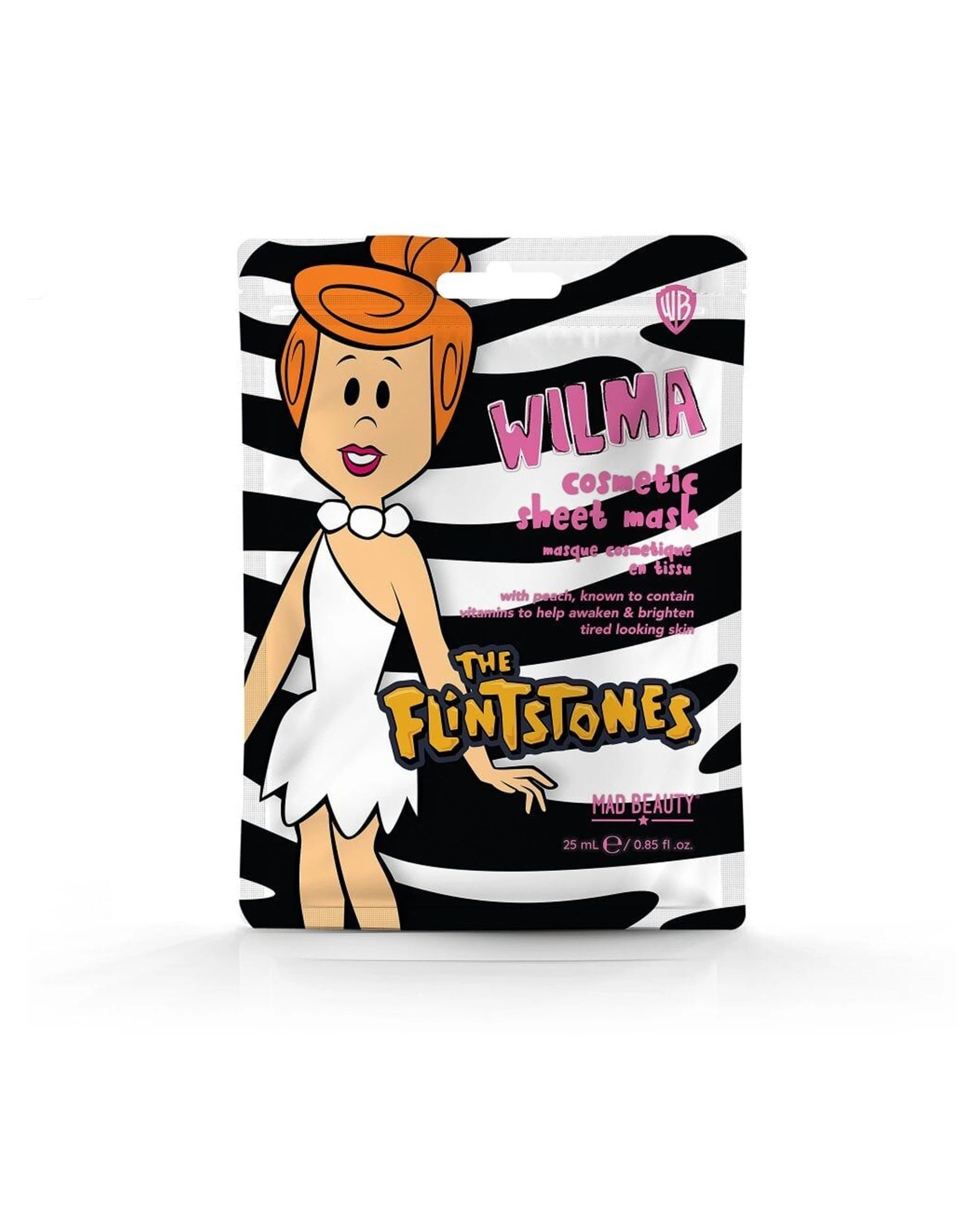 2 Warner Bros Wilma Flintstone Scented Cosmetic Sheet Face Mask Peach 6PK 25ml - Multi, 2 of 3
