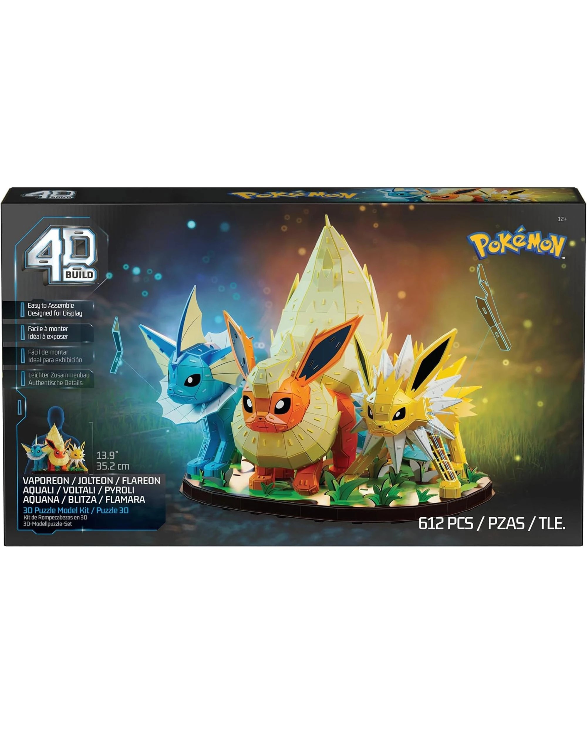 3 4D Build Pokemon Vaporeon/Jolteon/Flareon Model Kit, 3 of 9