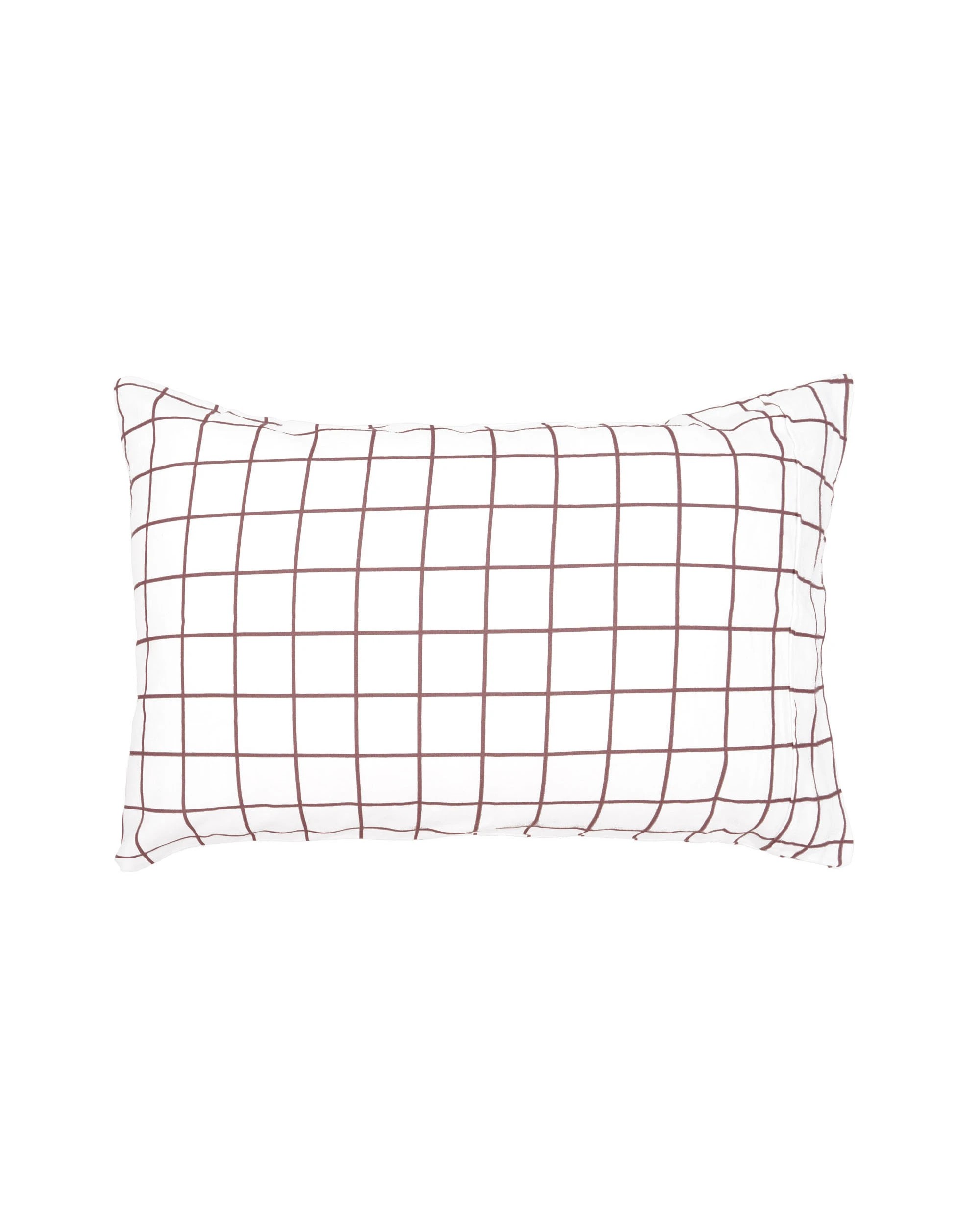 2 Bambury Grid  Brushed Cotton 160GSM Flannelette Sheet Set   Boysenberry - Single Bed - Red, 2 of 3
