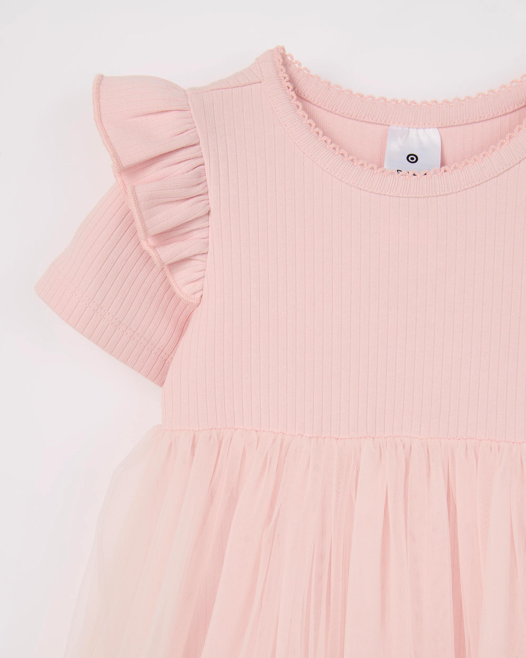 5 Target Baby Short Sleeve Tutu Bodysuit Dress PINK BALLET SLIPPER, 5 of 6