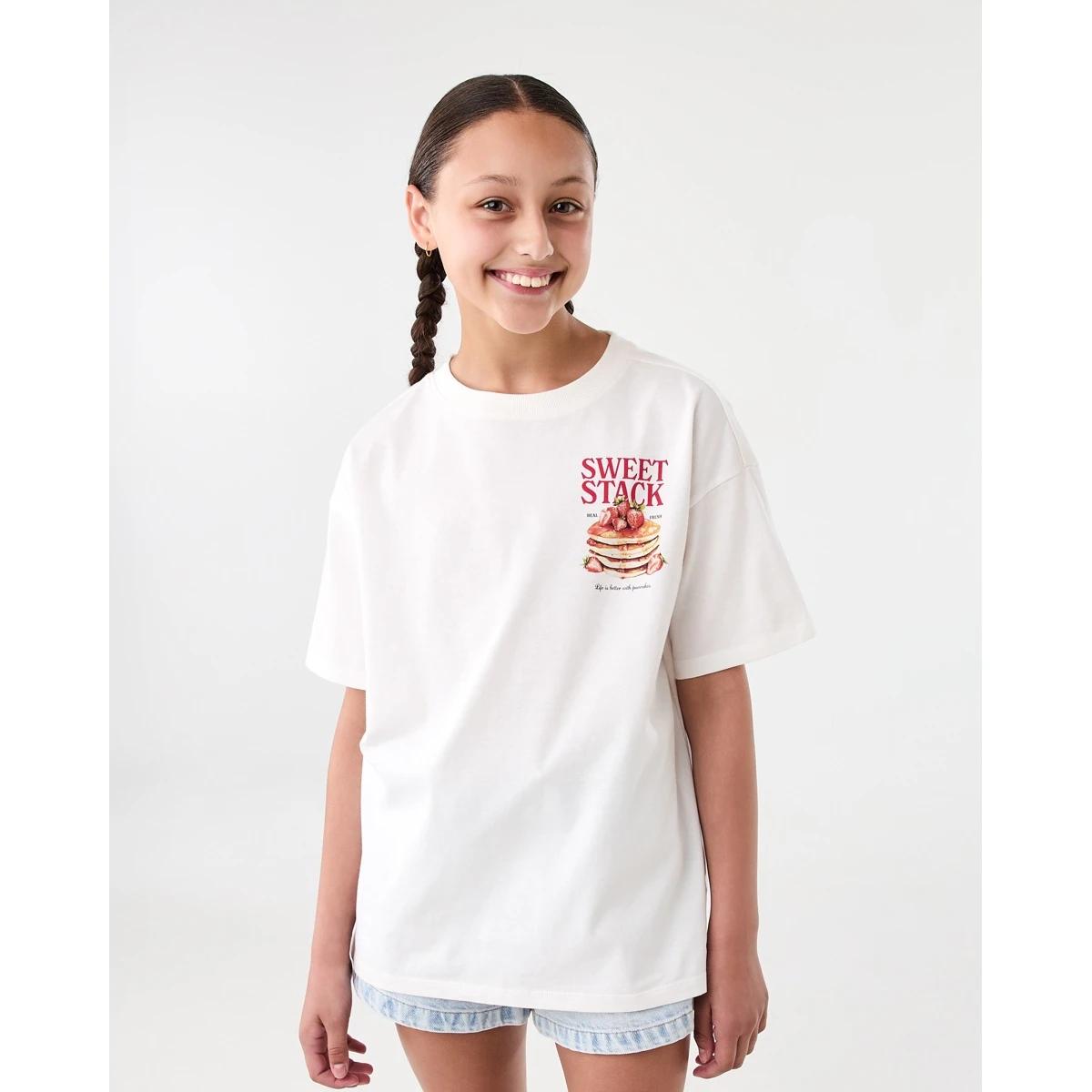 1 Oversized T-shirt Wht Pncake, 1 of 8