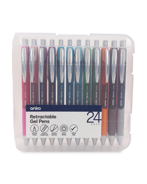 24 Pack Retractable Gel Pens