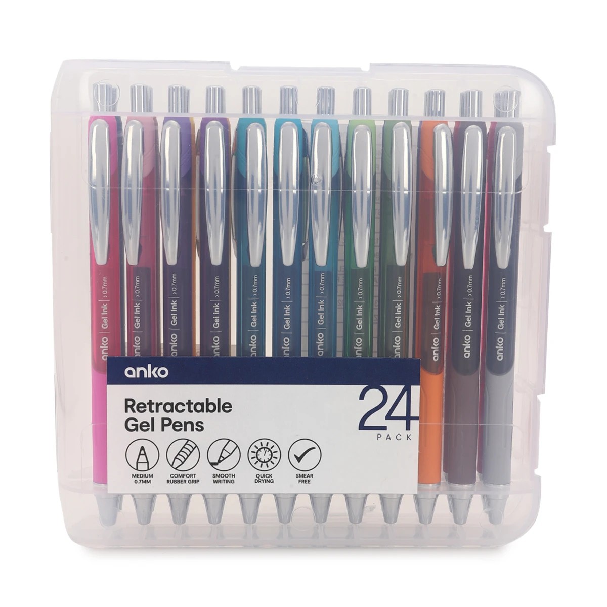 1 24 Pack Retractable Gel Pens, 1 of 4