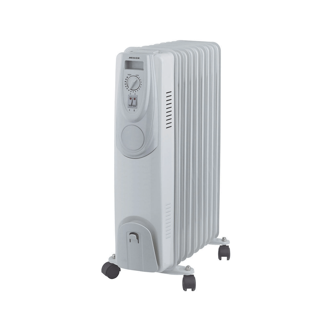 1 Heller Hoil9 2000w Electric Portable 9 Fin Oil Heater/column/castor Wheels
 - White, 1 of 3