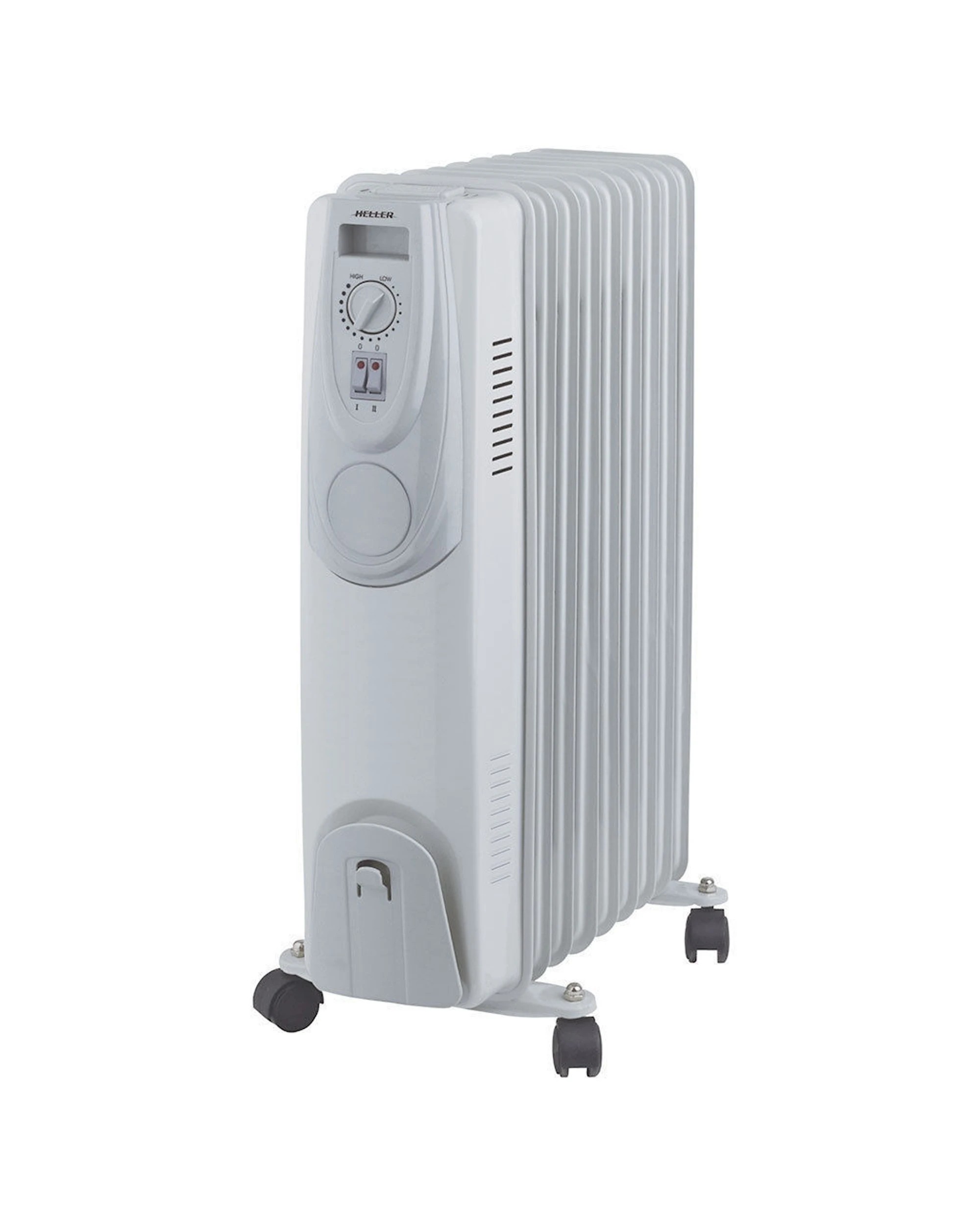 1 Heller Hoil9 2000w Electric Portable 9 Fin Oil Heater/column/castor Wheels
 - White, 1 of 3