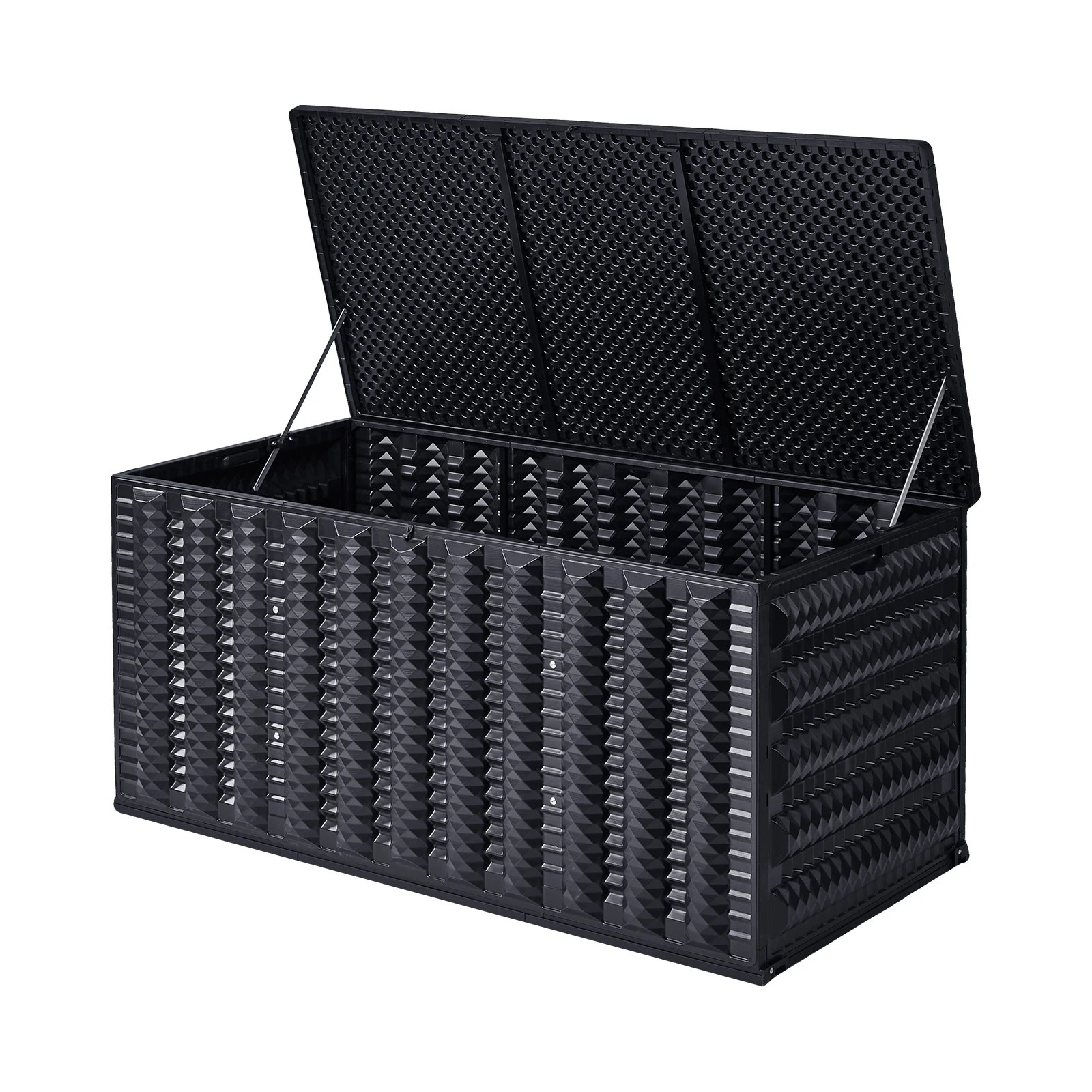 1 Livsip Outdoor Storage Box 680L Foldable Container Garden Bench Tool Chest - Black, 1 of 7