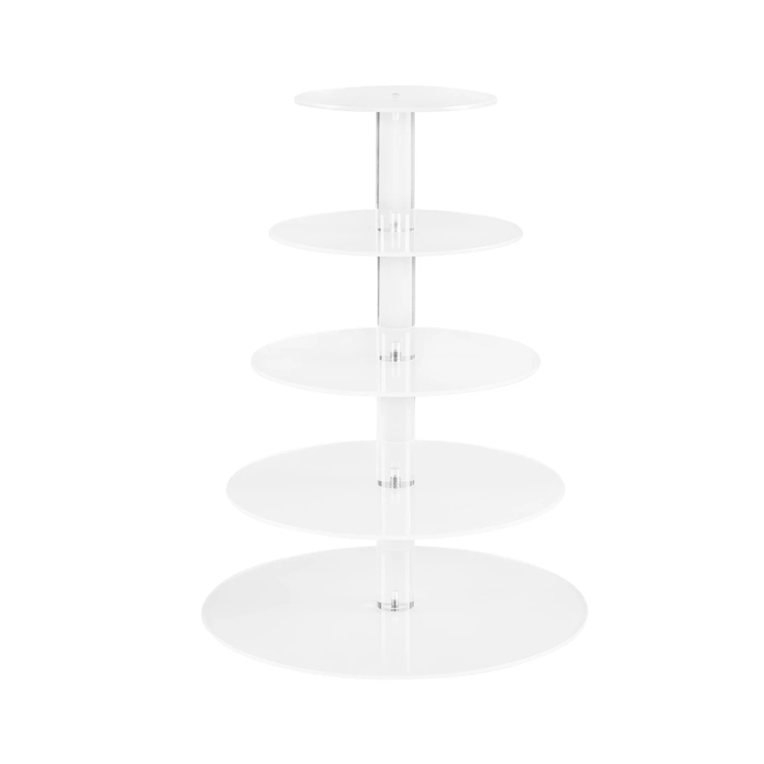 1 5-Star Chef Cake Stand 5 Tiers Acrylic Holder Display Round Clear Wedding Party - Clear, 1 of 5