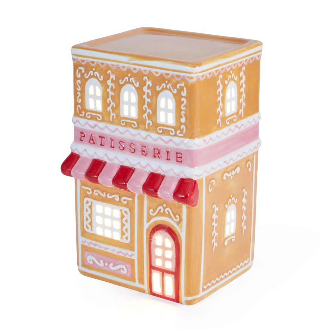 2 Light Up Ceramic Gingerbread Patisserie, 2 of 6