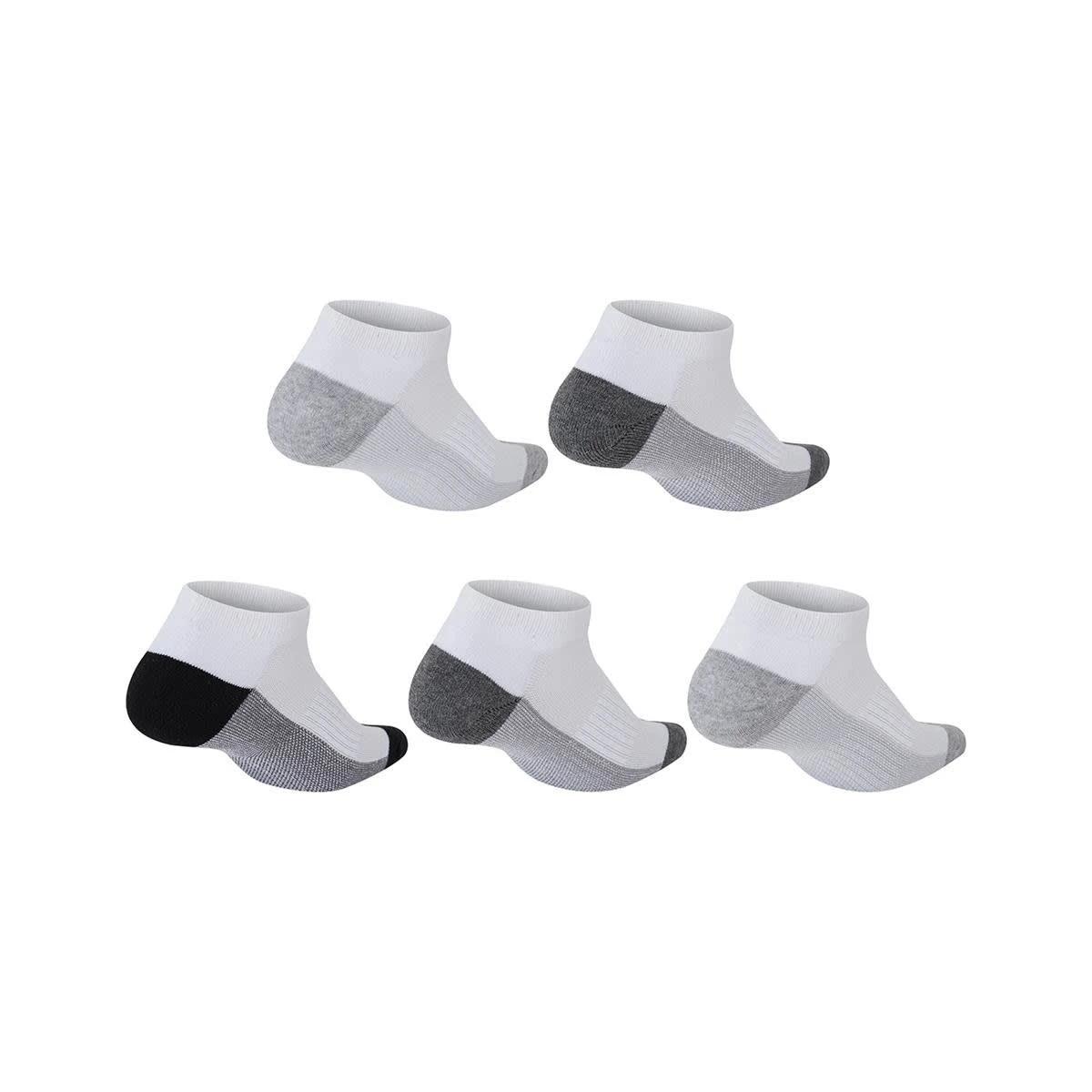 2 Active 5 Pack Low Cut Tough Sports Socks WHITE, 2 of 3
