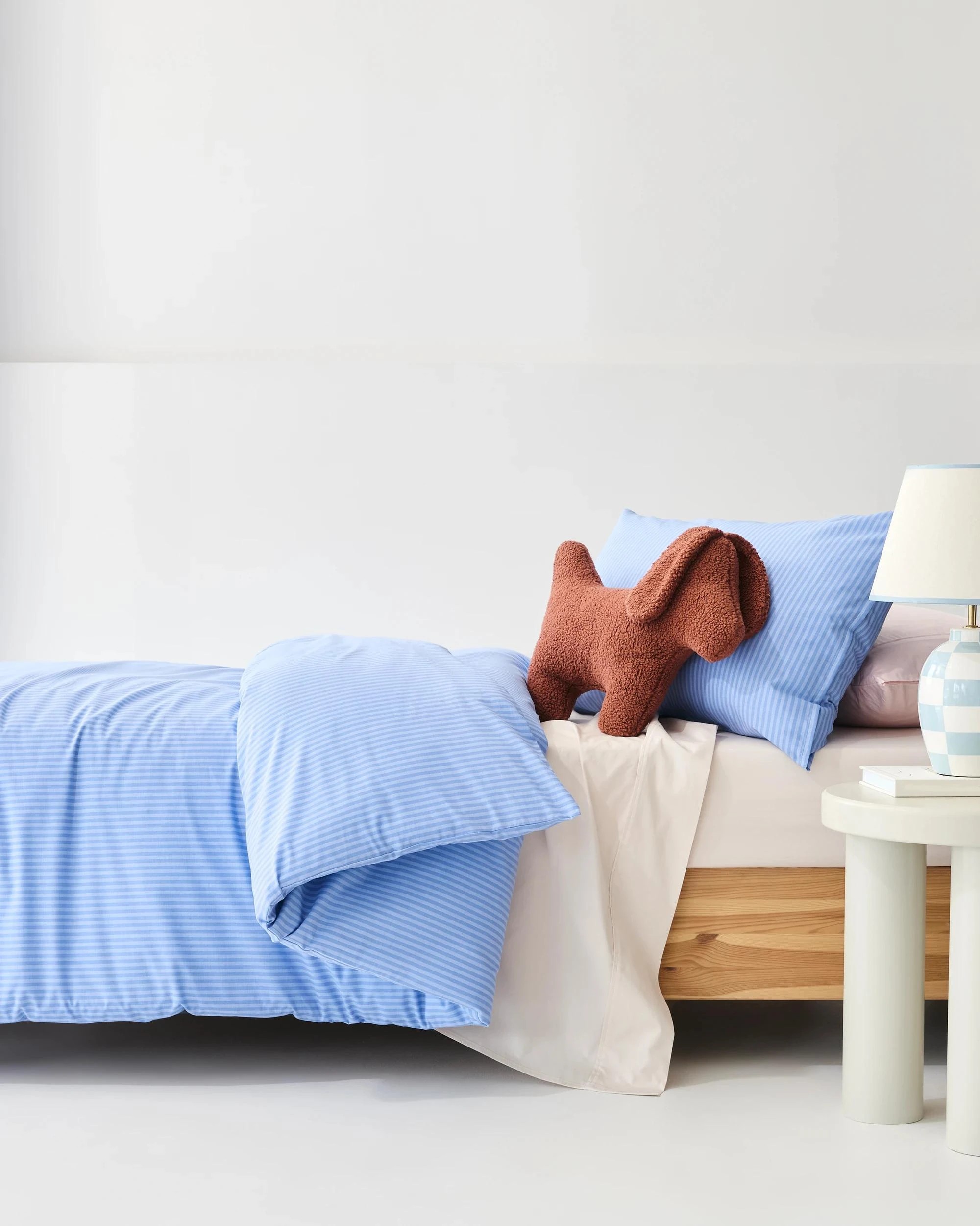 1 Target Cooper Stripe Australian Cotton Kids Quilt Cover Set - Double Bed - Blue, 1 of 4