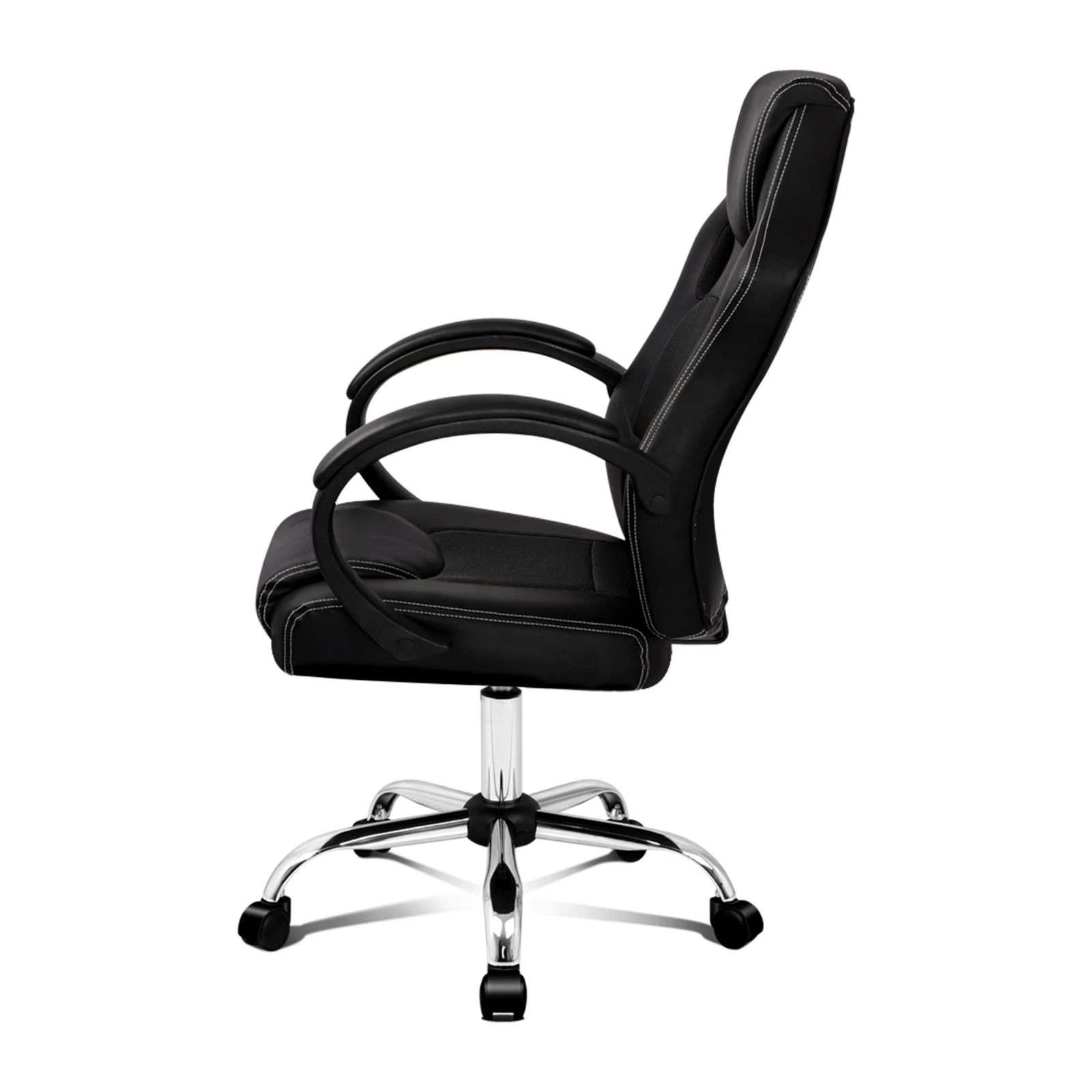 3 Alfordson Gaming Office Chair Racing Executive Computer PU Leather Mesh Seat - Black, 3 of 10