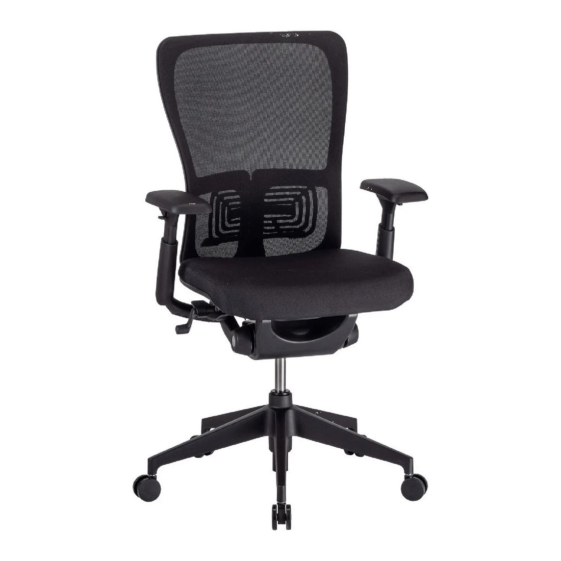 1 Haworth Zody Ergonomic Chair with Nylon Base and Arms Black, 1 of 10