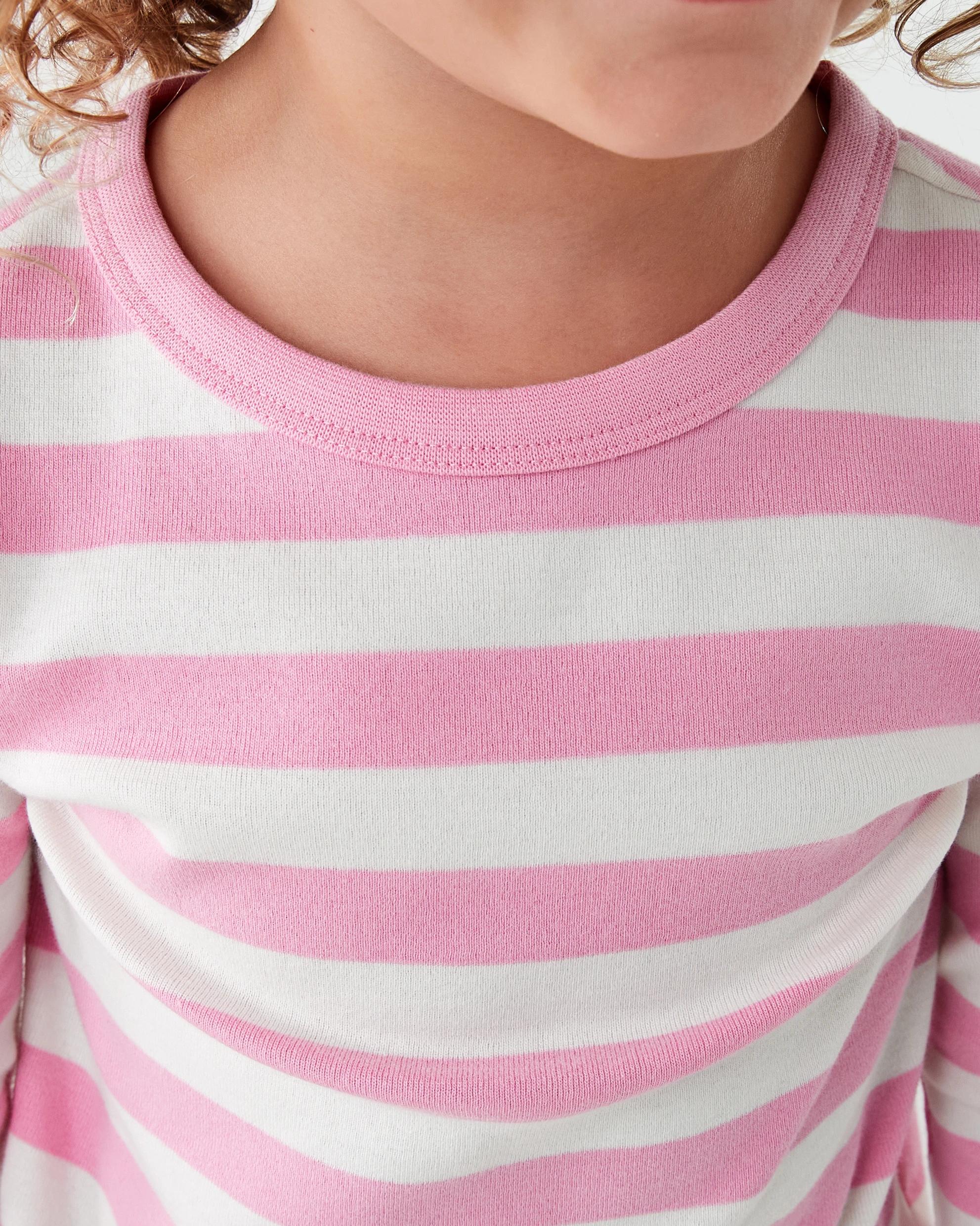 4 Ribbed Pyjama Set Pnk Stripe, 4 of 5